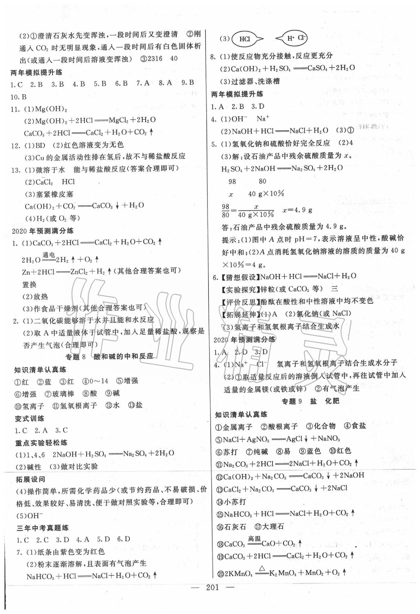 2020年中考調研中考考點完全解讀化學 第7頁