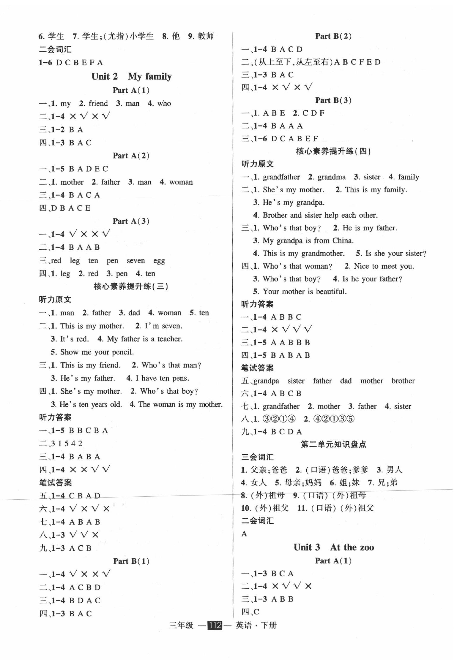 2020狀元成才路狀元作業(yè)本三年級英語下冊人教PEP版 第2頁