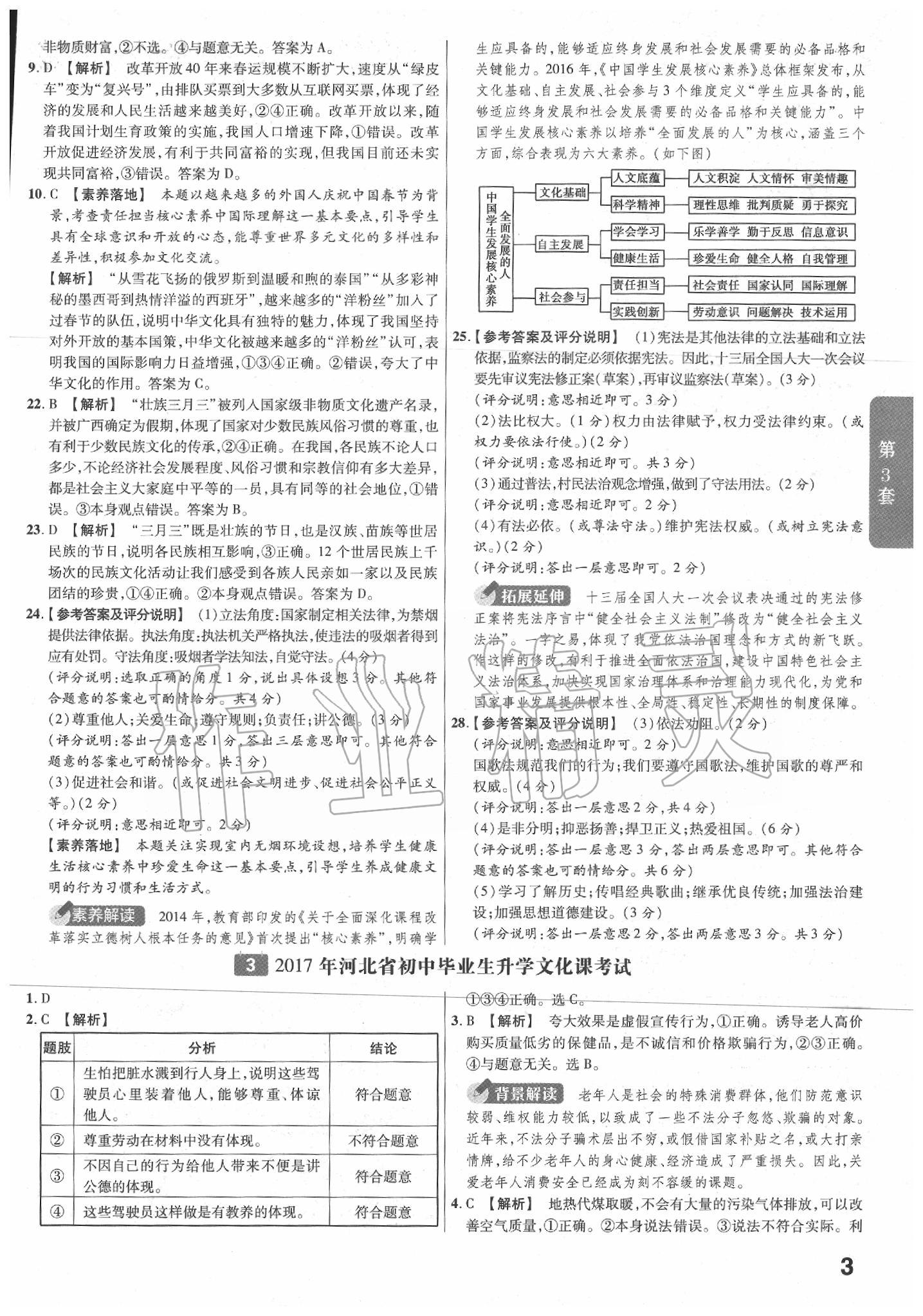 2020年金考卷河北中考45套匯編道德與法治 第3頁(yè)