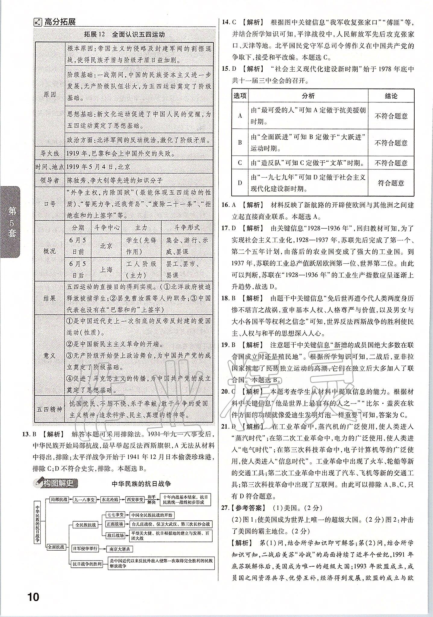 2020年金考卷河北中考45套匯編歷史 第10頁