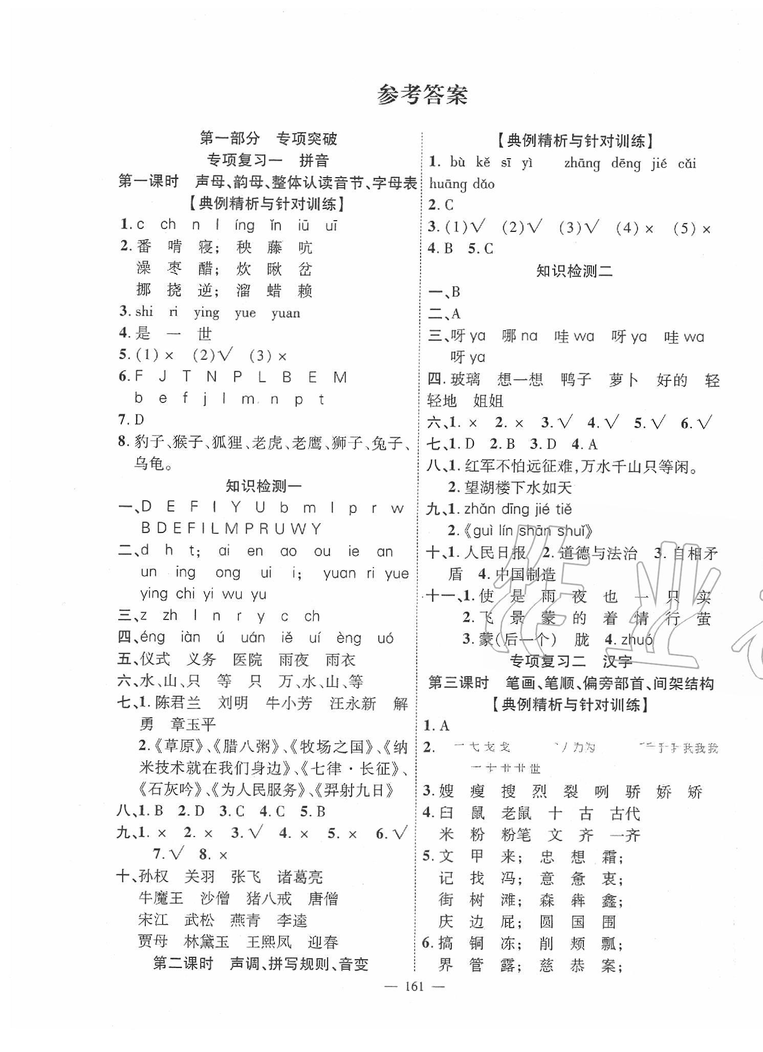 2020年小学升学总复习决胜百分百语文 第1页