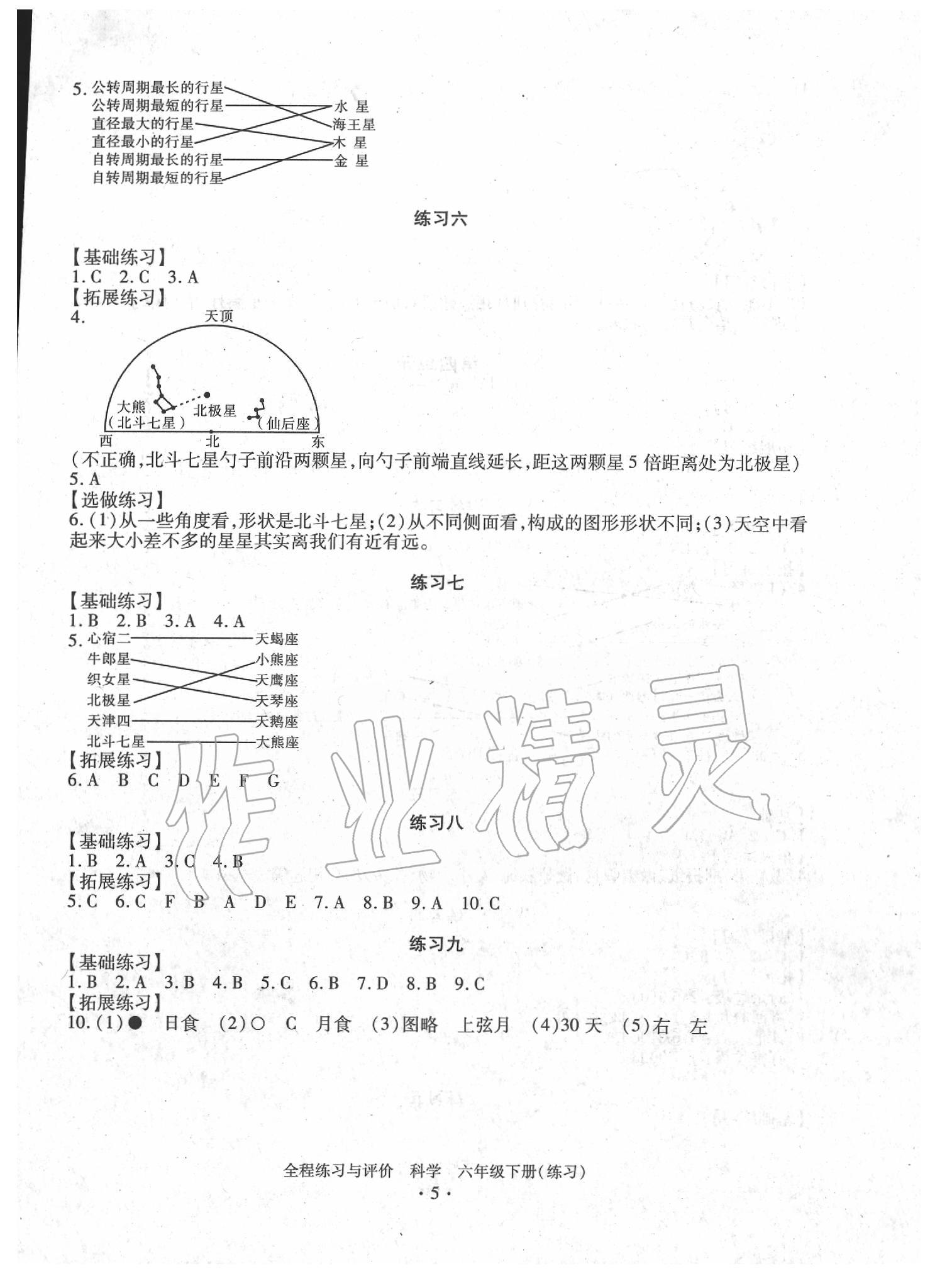 2020年全程練習(xí)與評(píng)價(jià)六年級(jí)科學(xué)下冊(cè)教科版 第13頁(yè)