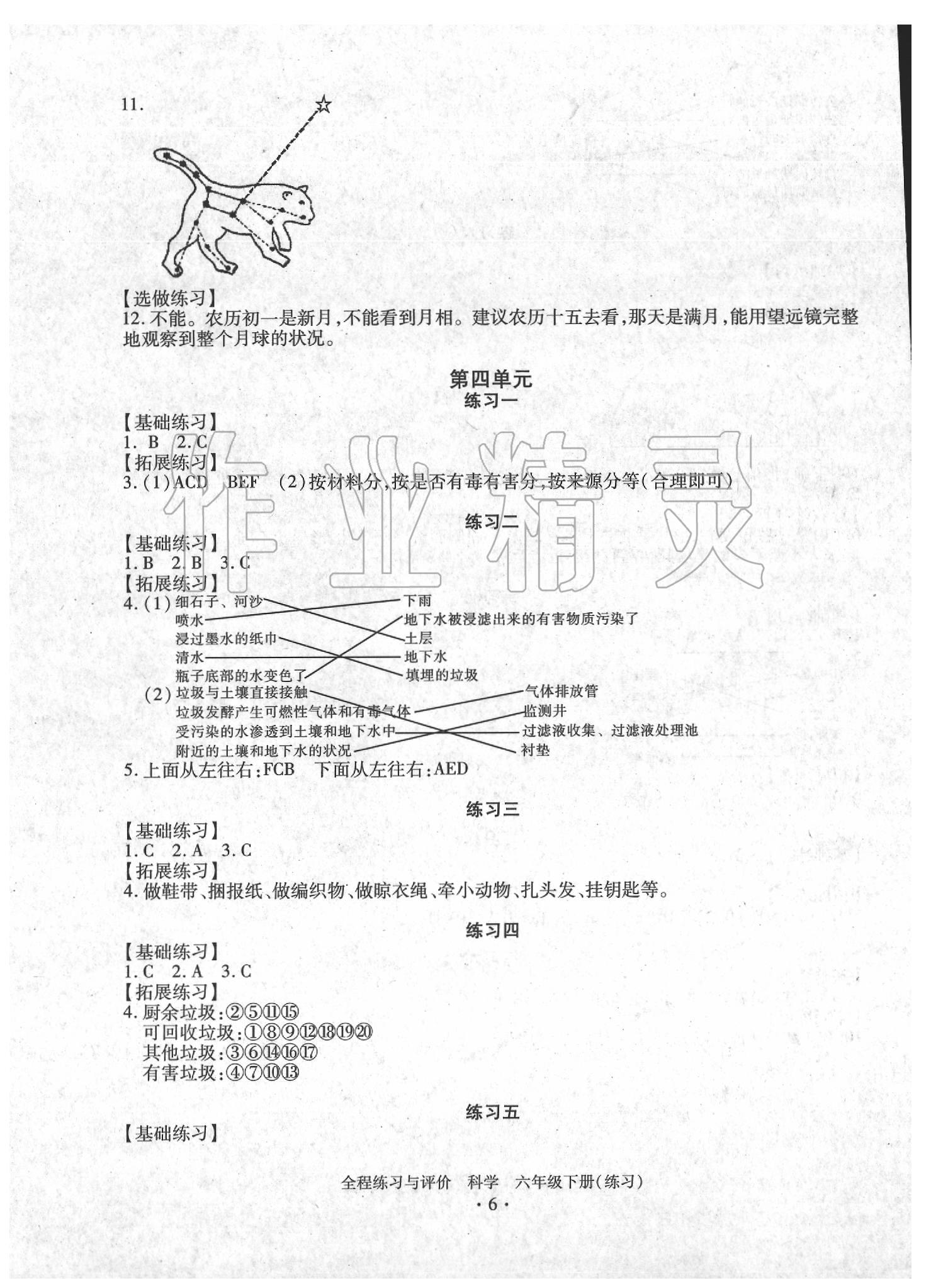 2020年全程練習(xí)與評價六年級科學(xué)下冊教科版 第14頁