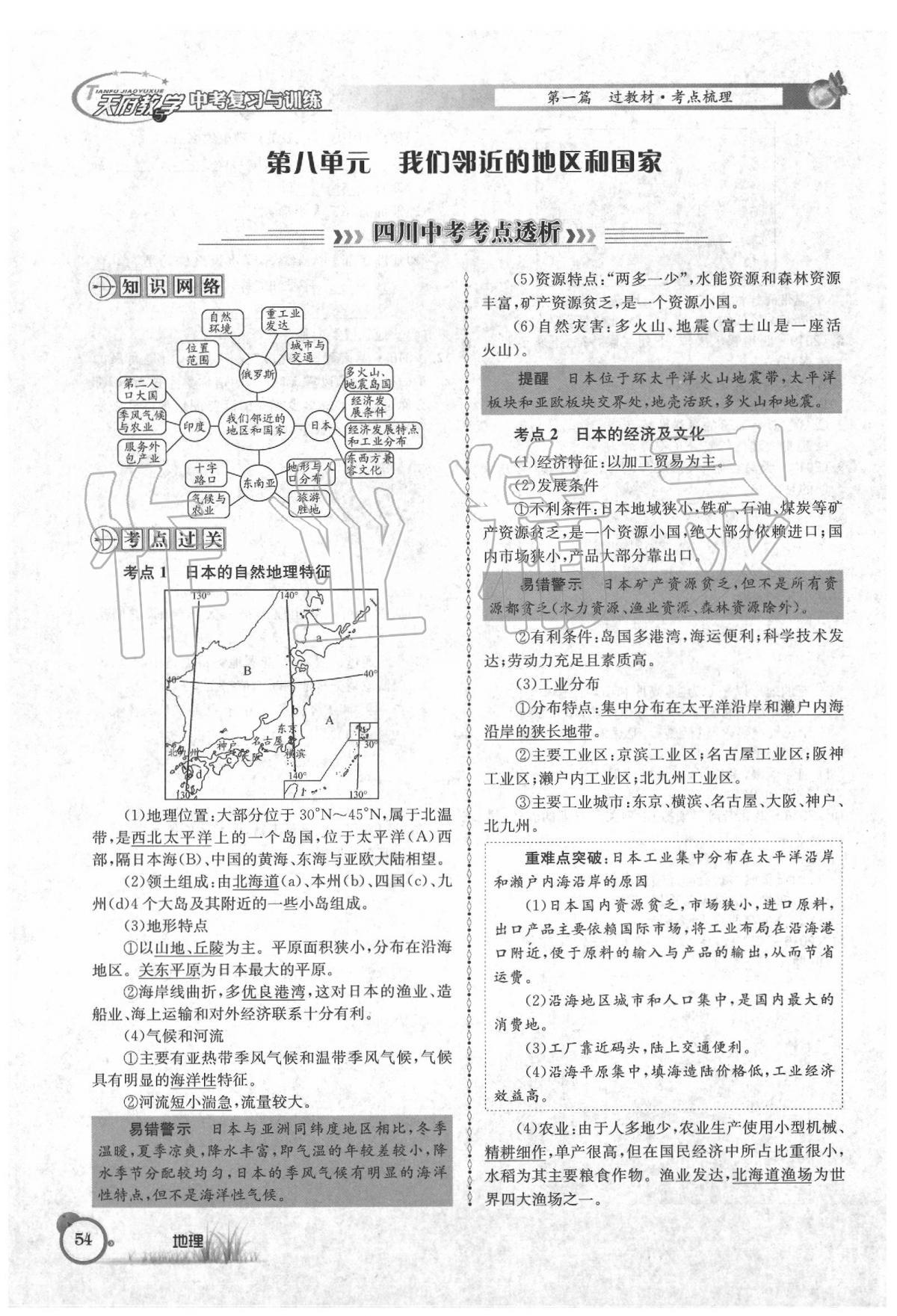 2020年天府教與學(xué)中考復(fù)習(xí)與訓(xùn)練地理 第58頁