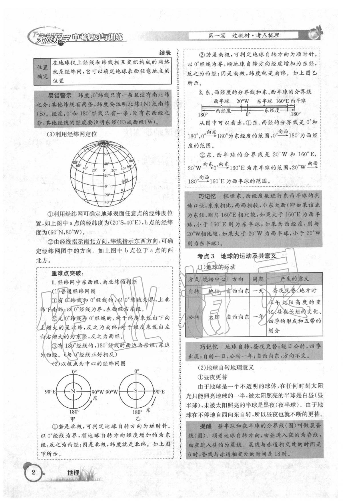 2020年天府教與學中考復習與訓練地理 第6頁