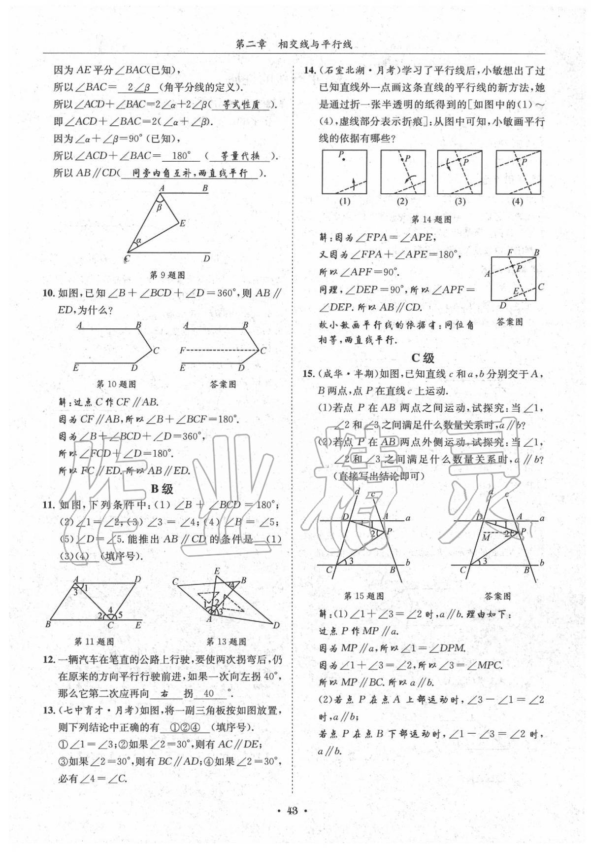 2020蓉城学霸七年级数学下册北师大版 第43页