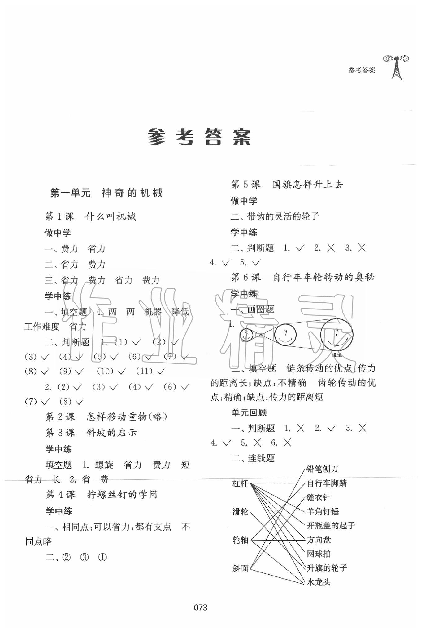 2020年小学科学实验册五年级下册苏教版 第1页