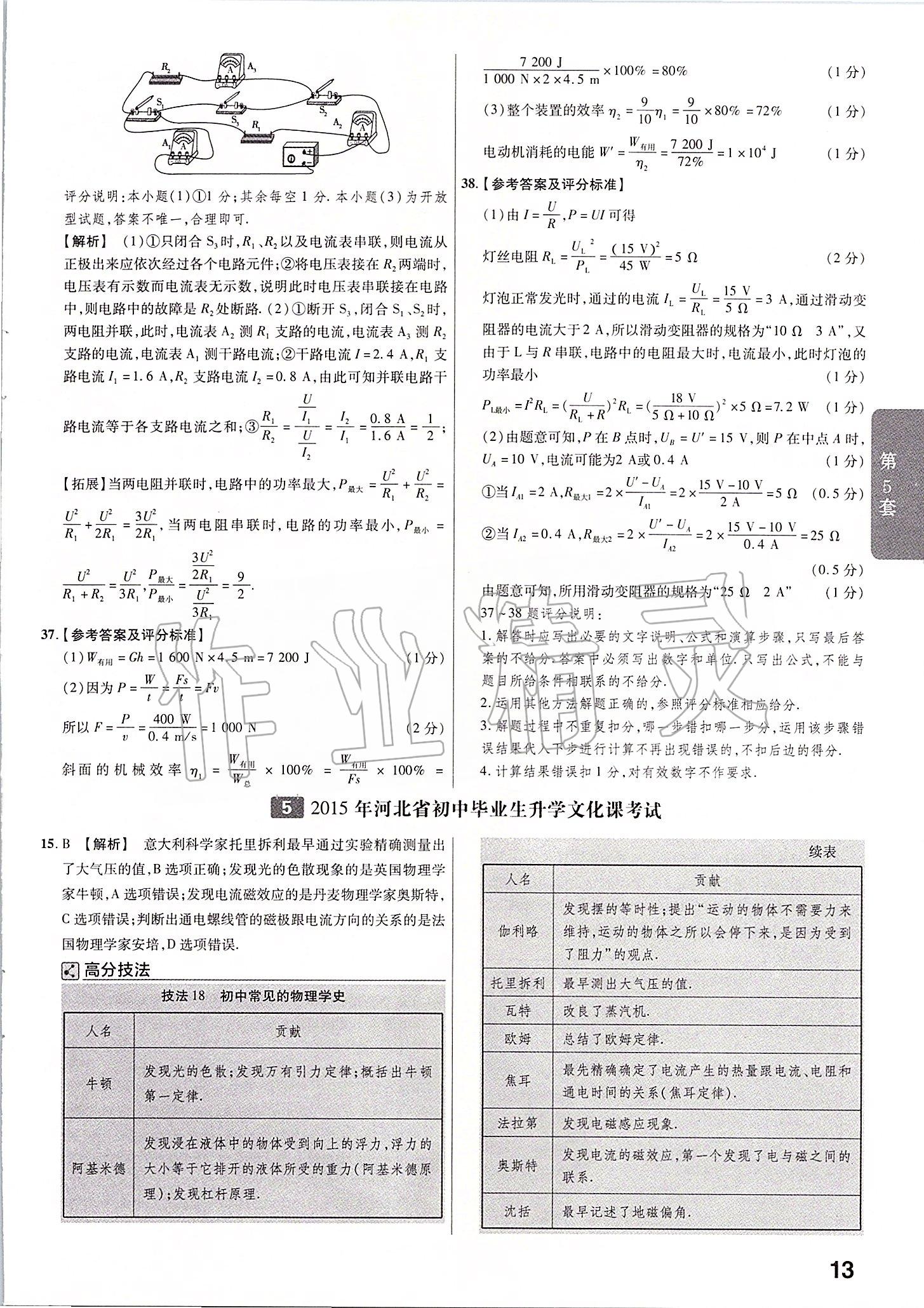 2020年金考卷河北中考45套匯編物理 第13頁