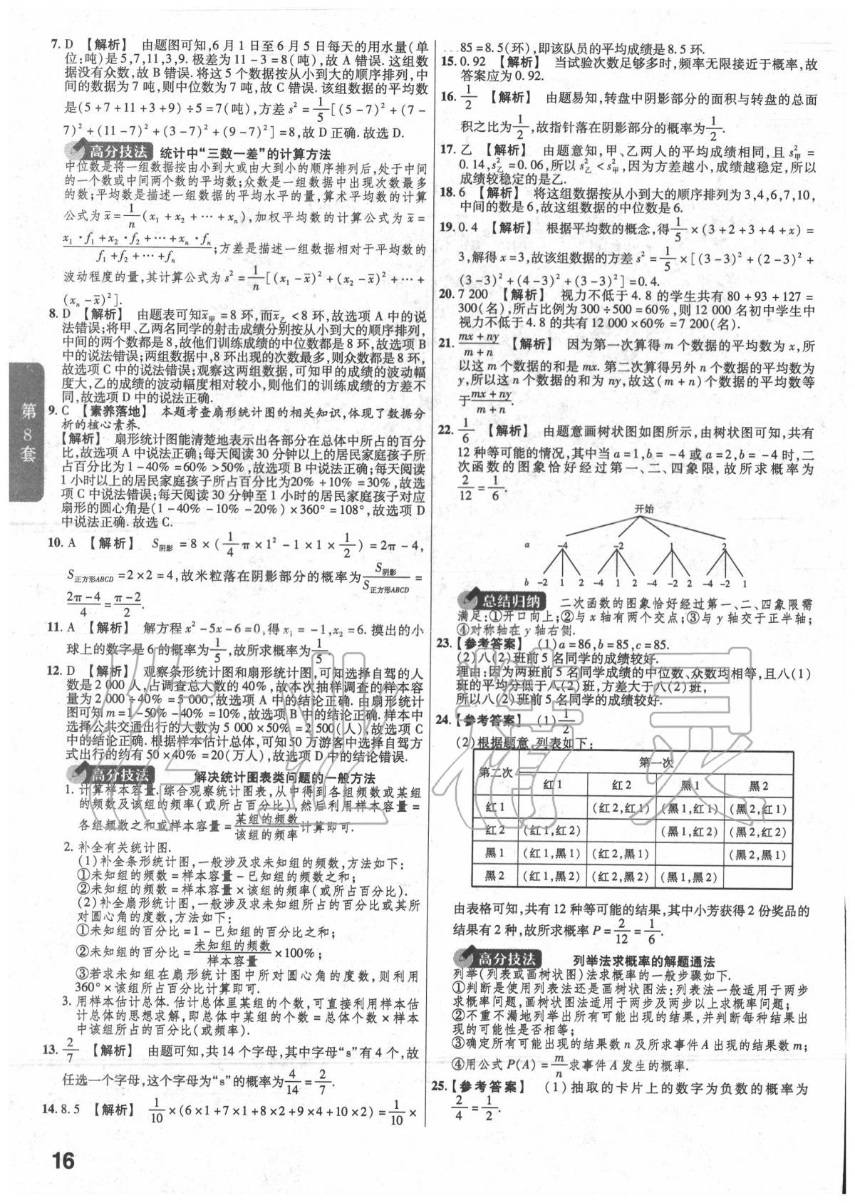 2020年金考卷湖北中考45套匯編數(shù)學(xué) 第16頁