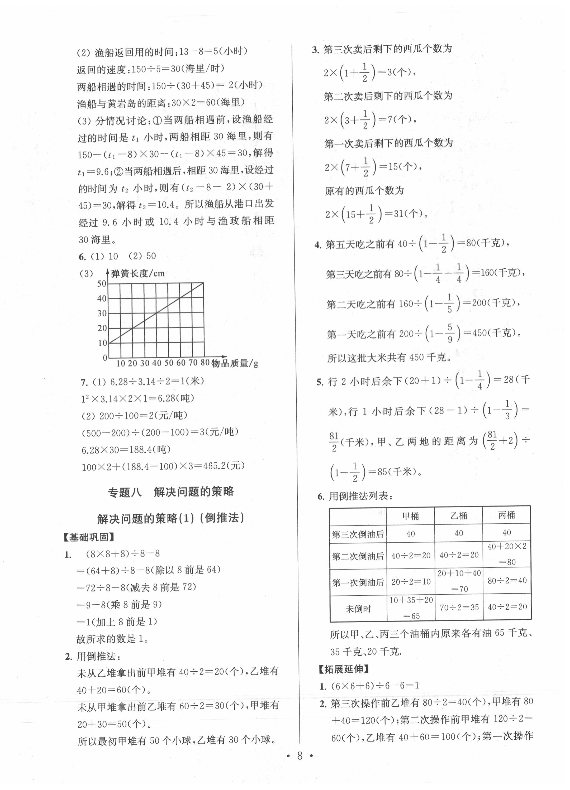 2020年自主創(chuàng)新作業(yè)小學(xué)畢業(yè)總復(fù)習(xí)一本通數(shù)學(xué)蘇教版淮安專版 第8頁(yè)