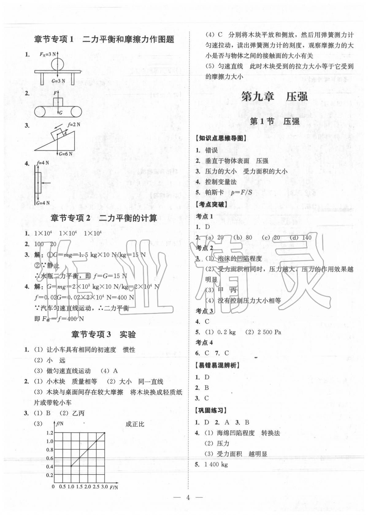 2020年考點(diǎn)專(zhuān)練八年級(jí)物理下冊(cè)人教版深圳專(zhuān)版 第4頁(yè)