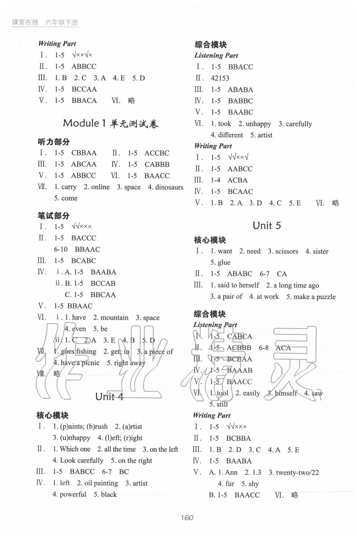 2020年課堂在線六年級英語下冊滬教版 第2頁