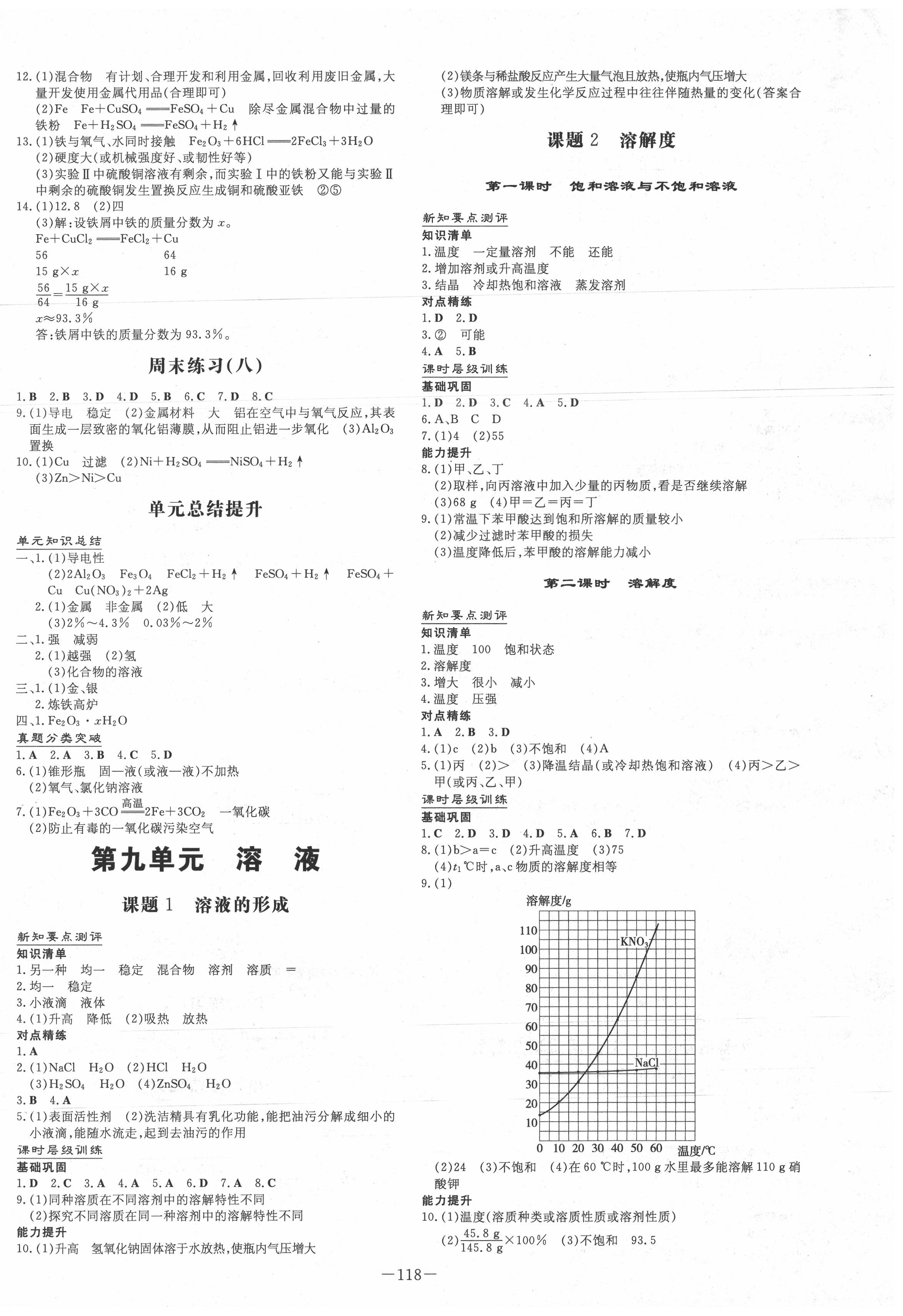 2020年練案課時(shí)作業(yè)本九年級化學(xué)下冊人教版 第2頁