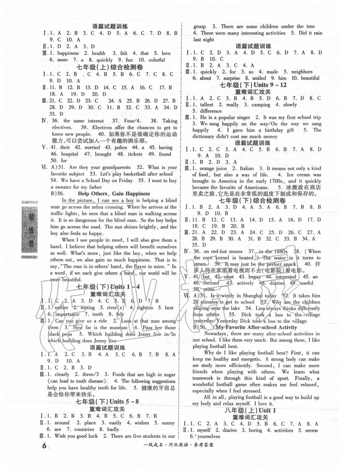2020年一戰成名考前新方案英語河北專版 第6頁