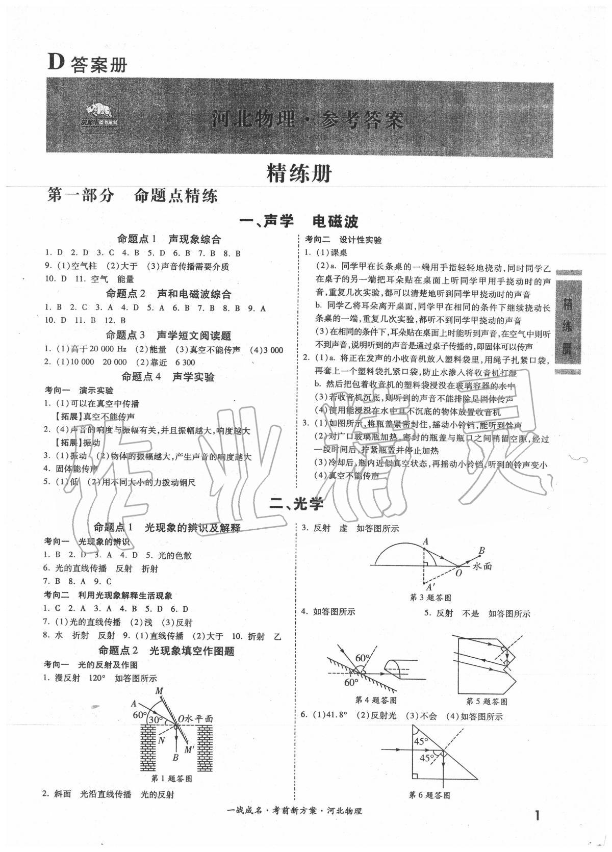 2020年一战成名考前新方案物理河北专版 第1页