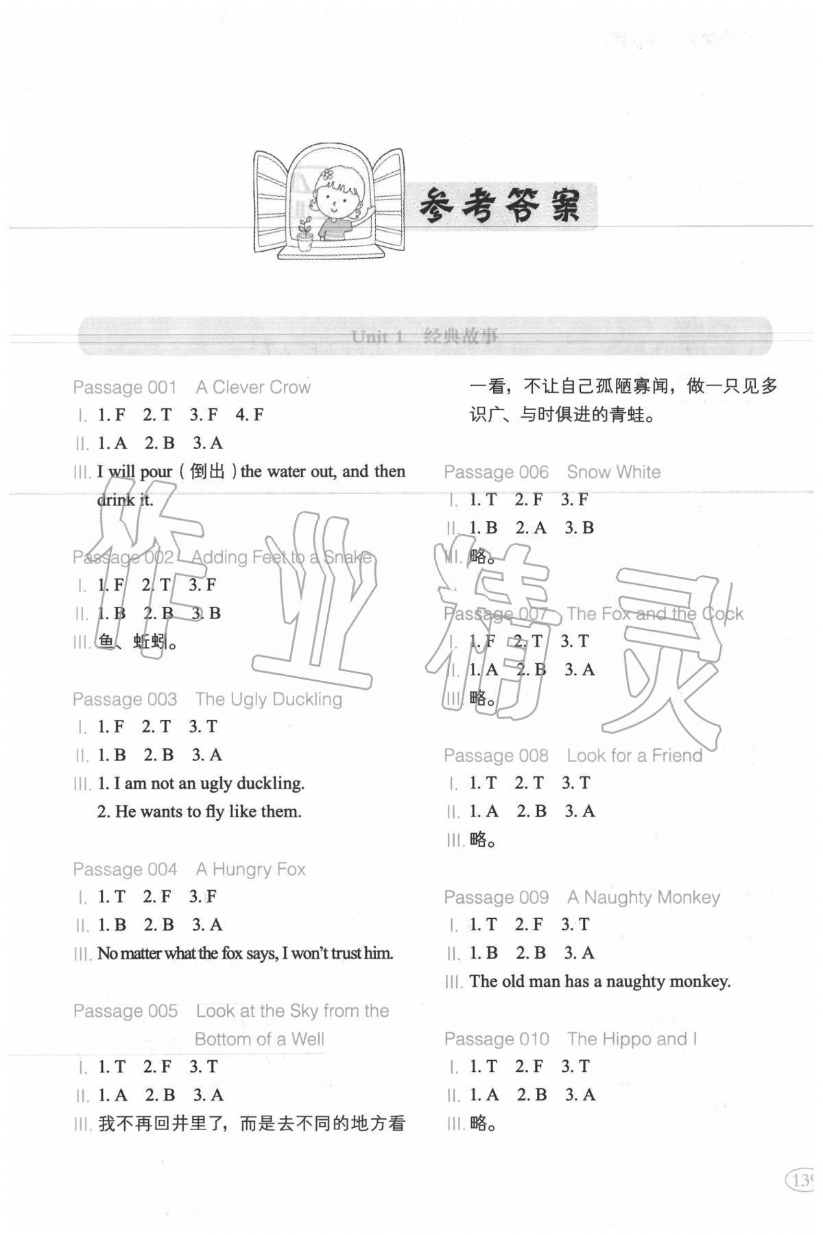 2019年小學英語閱讀訓練100篇四年級 第1頁