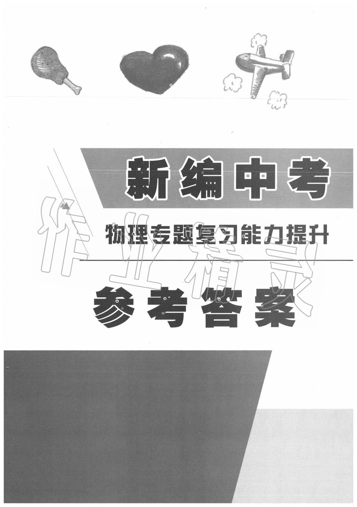 2020年新編中考物理專題復習能力提升 第1頁