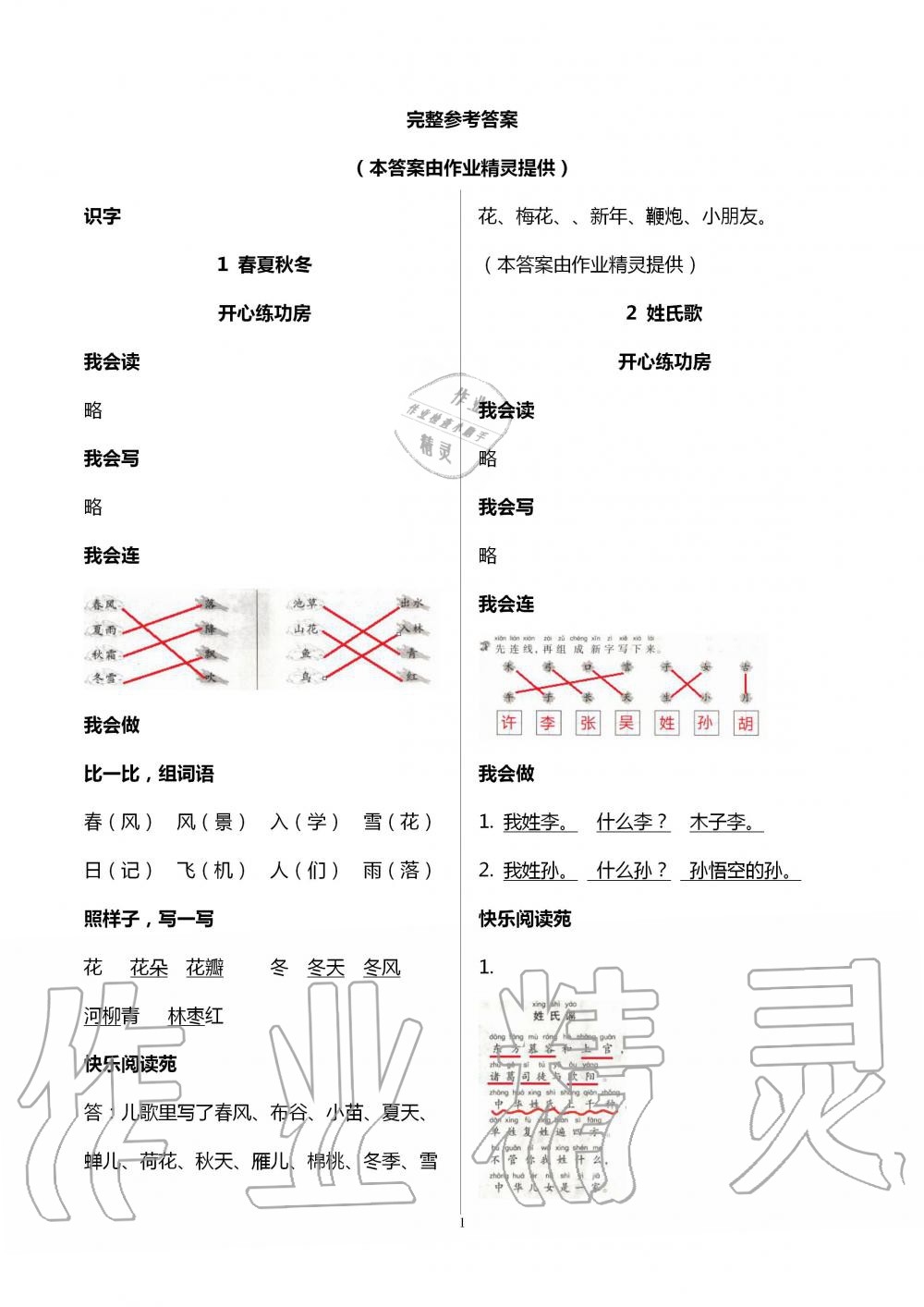 2020年學(xué)習(xí)園地山東科學(xué)技術(shù)出版社一年級(jí)語(yǔ)文下冊(cè)人教版五四制 第1頁(yè)