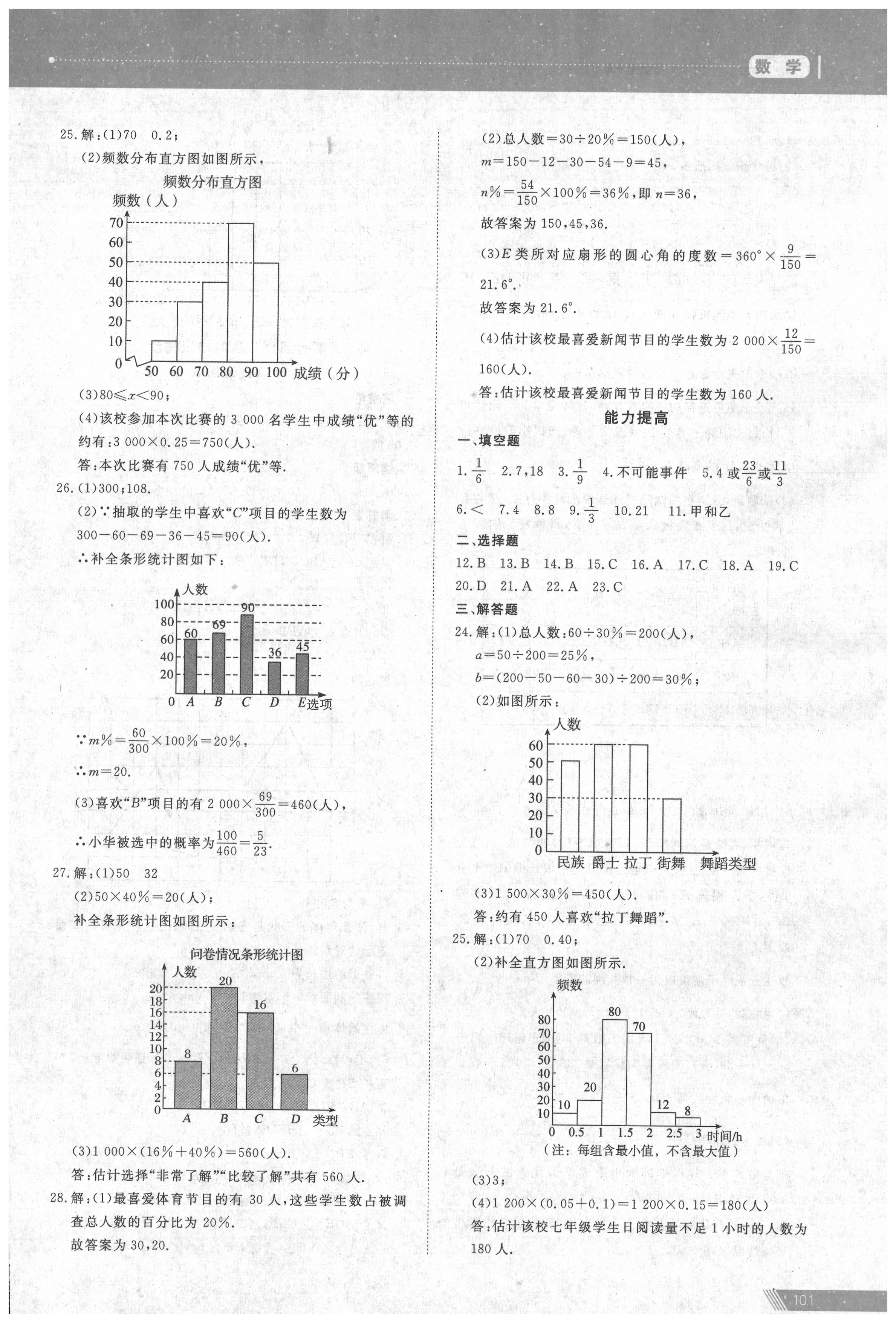 2020年資源與評(píng)價(jià)中考全程總復(fù)習(xí)數(shù)學(xué) 參考答案第7頁