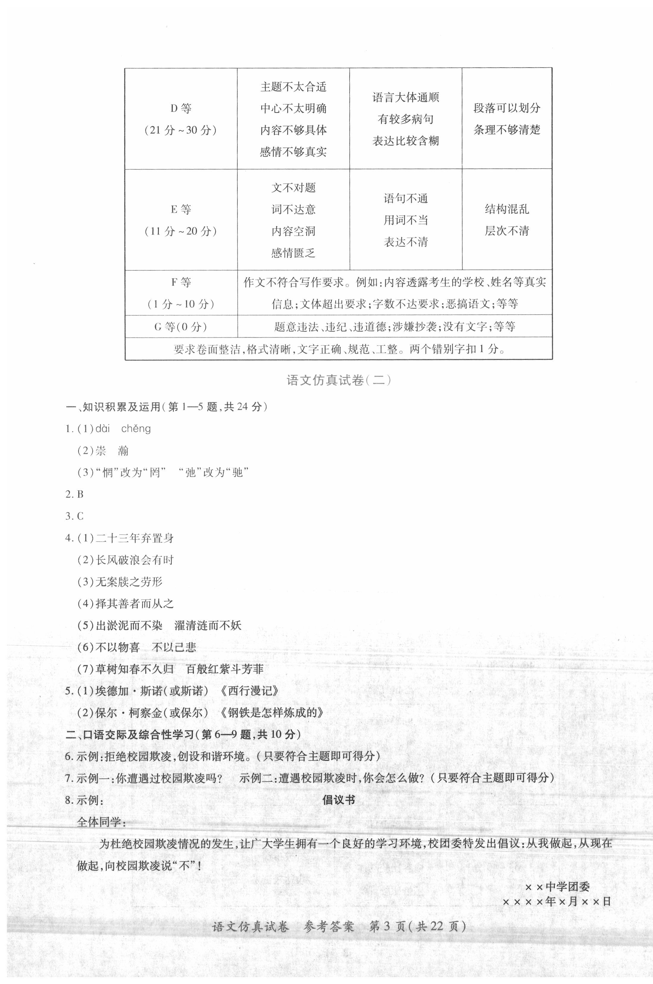 2020年資源與評價(jià)中考全程總復(fù)習(xí)語文 第15頁