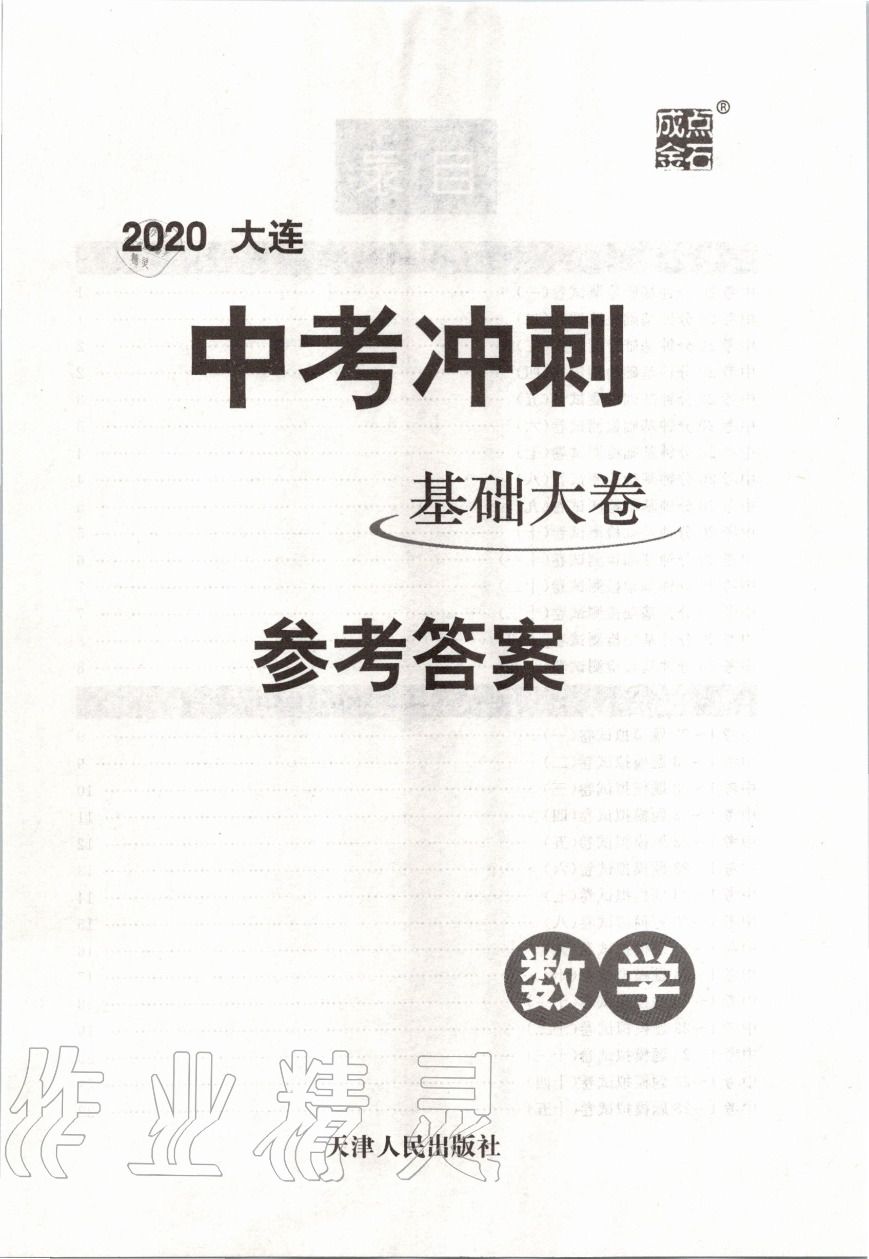 2020年大連中考沖刺基礎大卷數(shù)學 第1頁