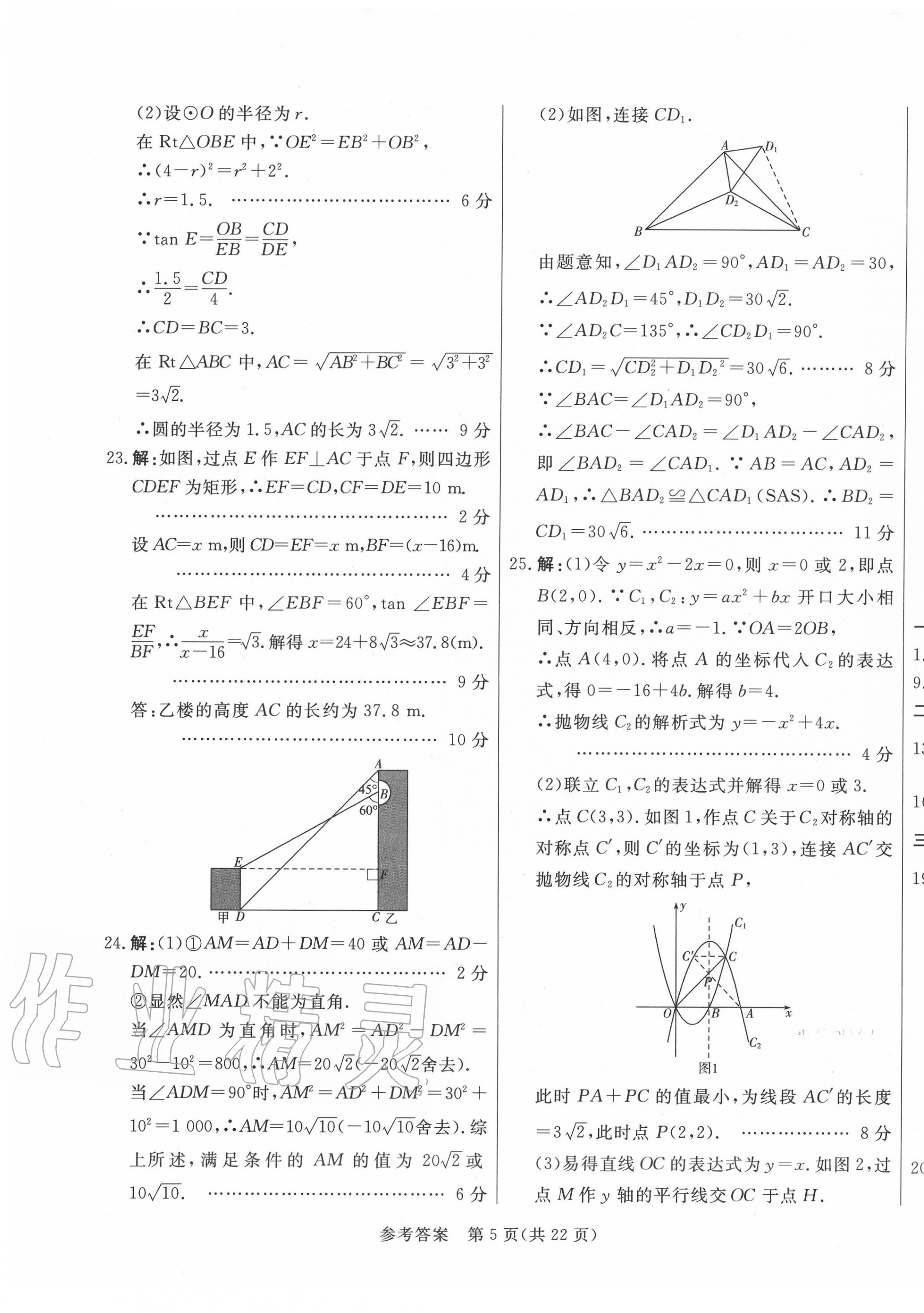 2020年亮點(diǎn)激活中考仿真模擬卷數(shù)學(xué) 第5頁(yè)