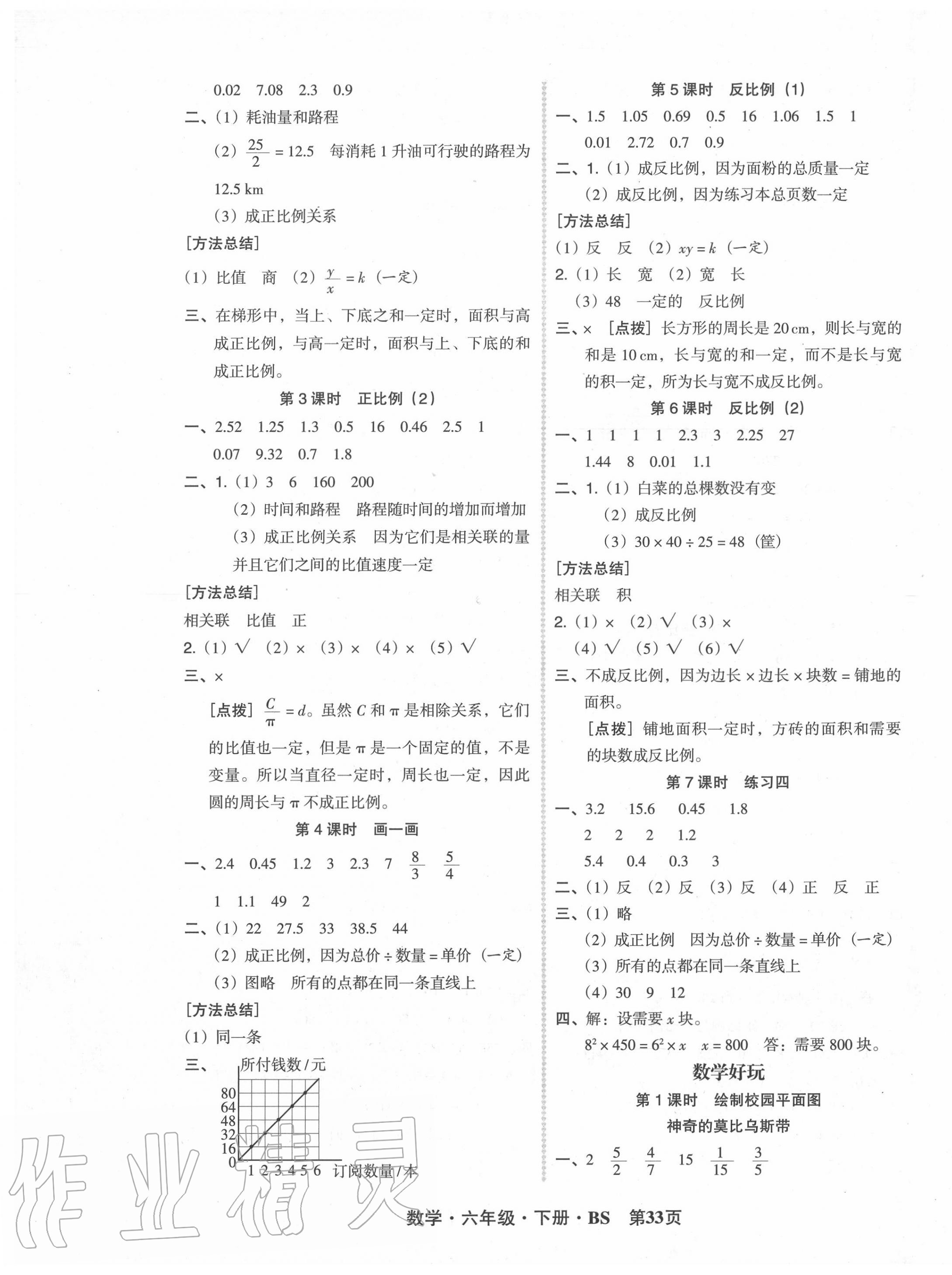 2020年?duì)钤蝗掏黄茖?dǎo)練測(cè)六年級(jí)數(shù)學(xué)下冊(cè)北師大版 第5頁(yè)