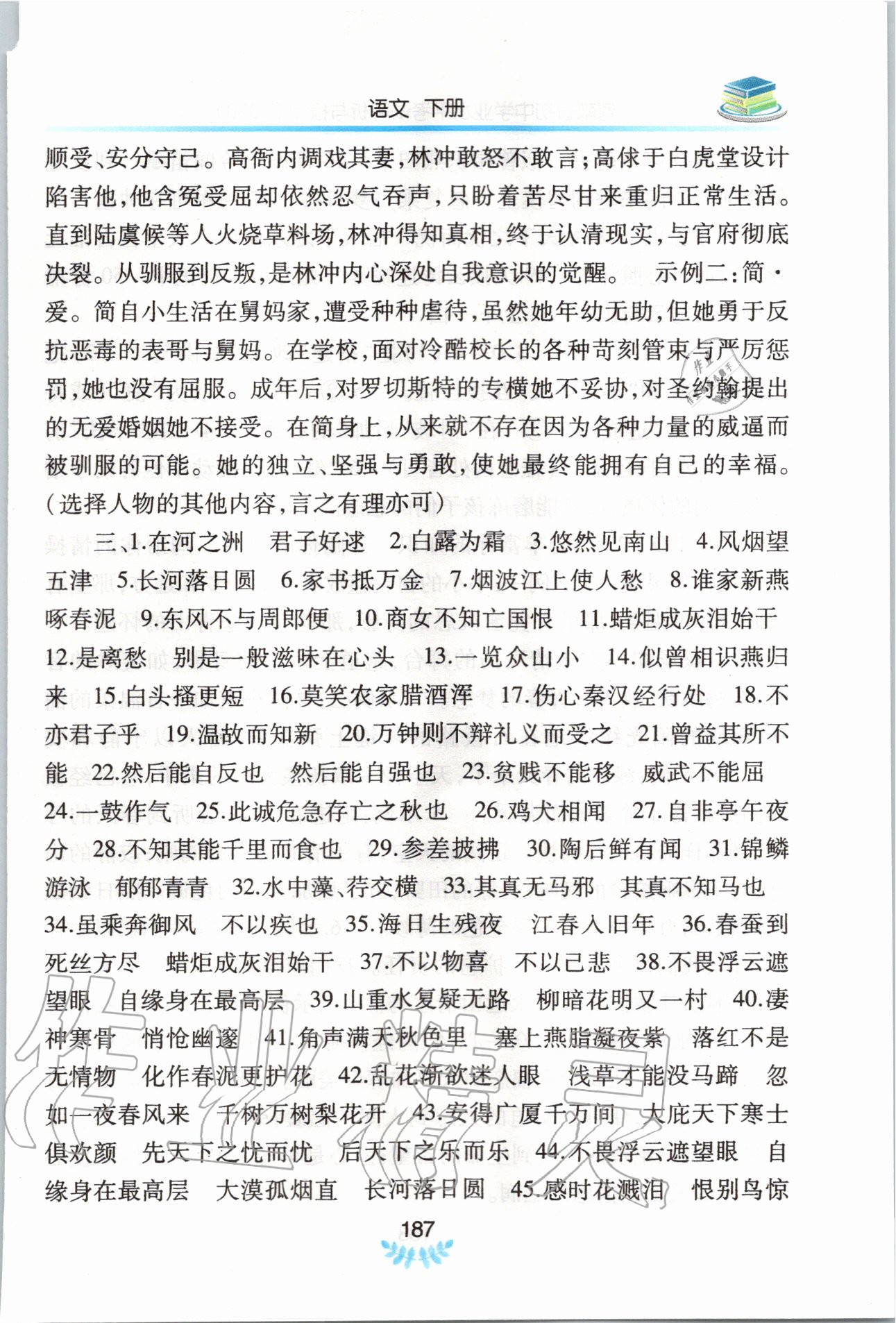 2020年河南省初中學(xué)業(yè)水平考試解析與檢測語文下冊 第3頁