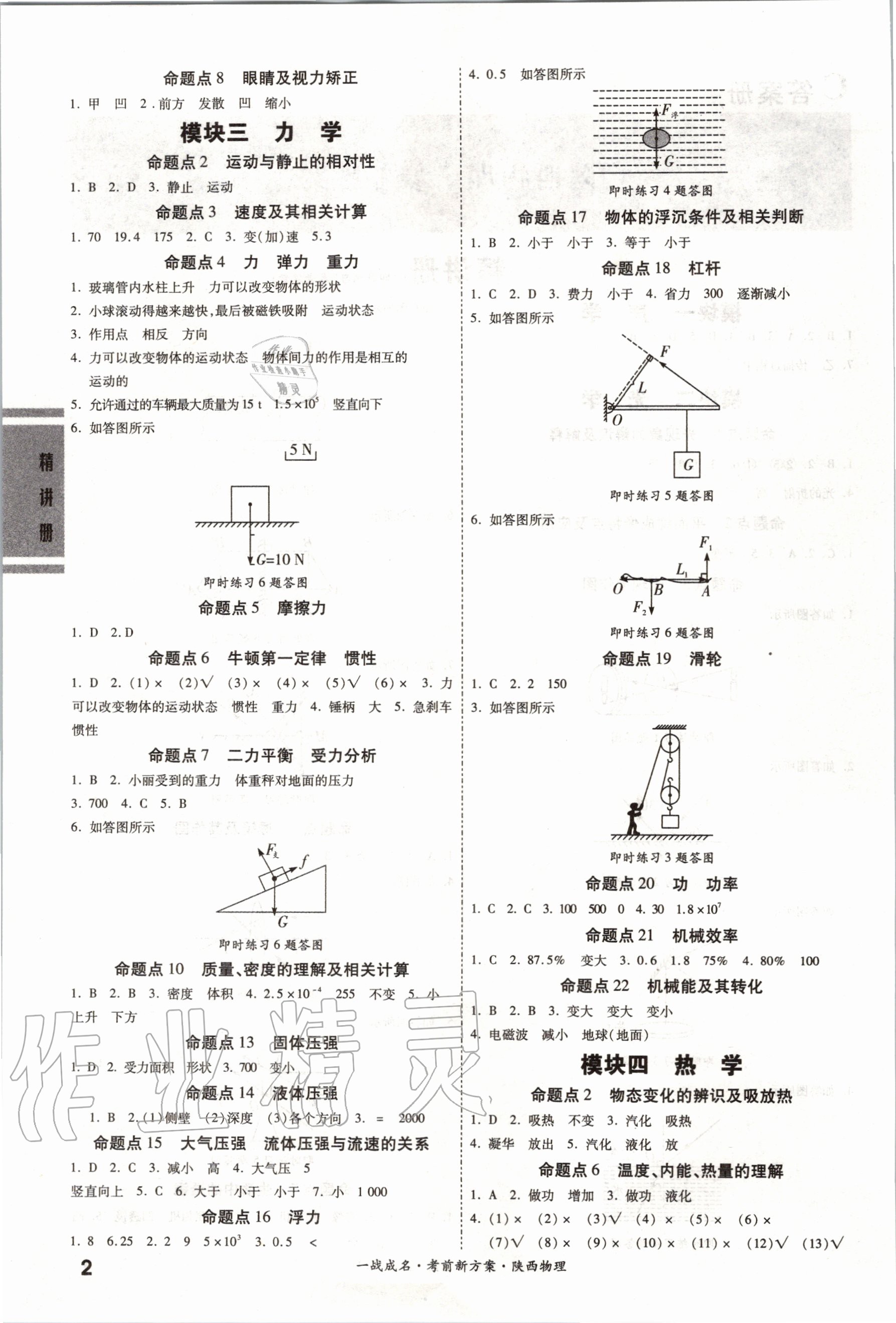 2020年一战成名考前新方案物理陕西专版 第2页