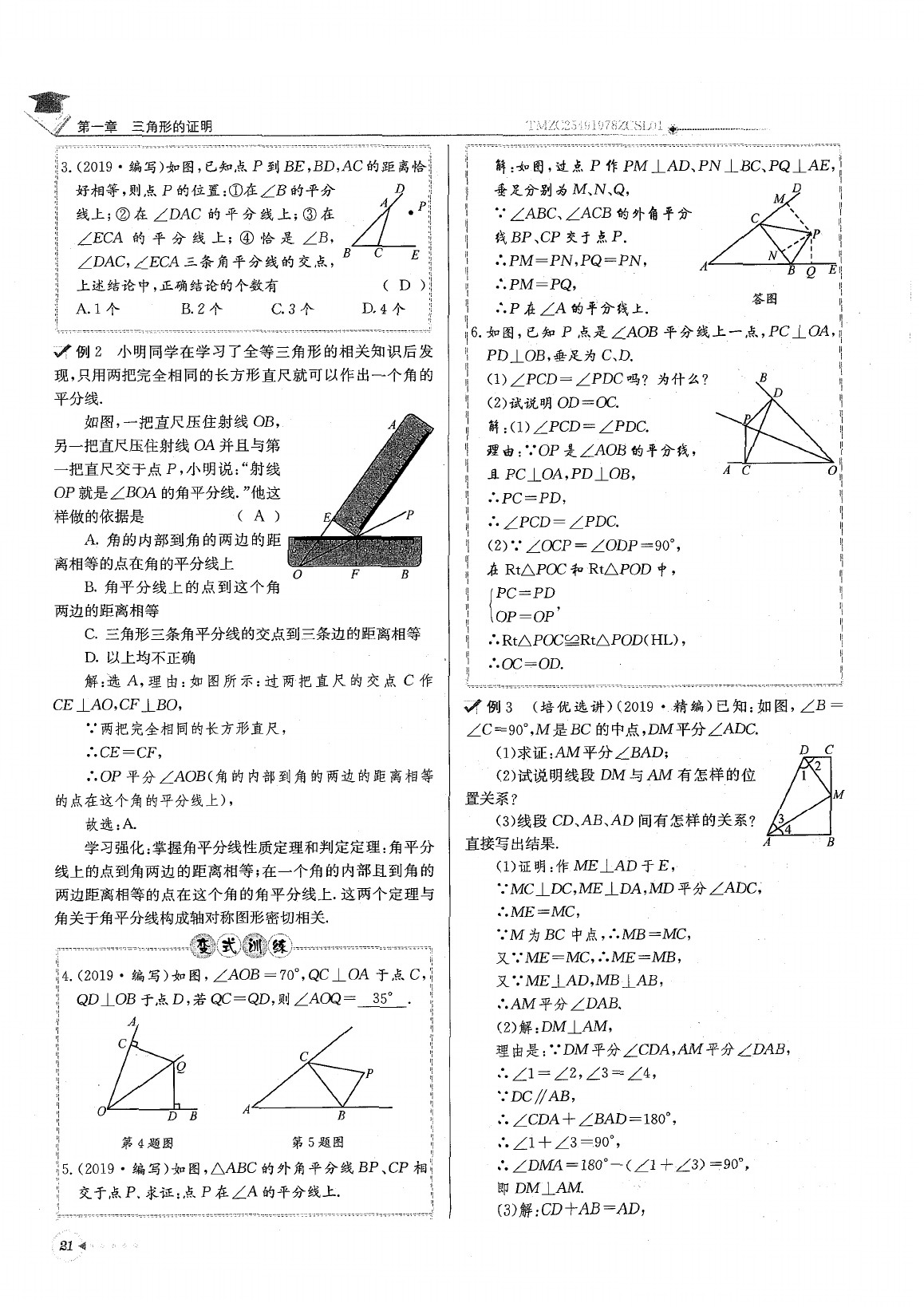 2020年每日核心导学八年级数学下册北师大版 参考答案第25页