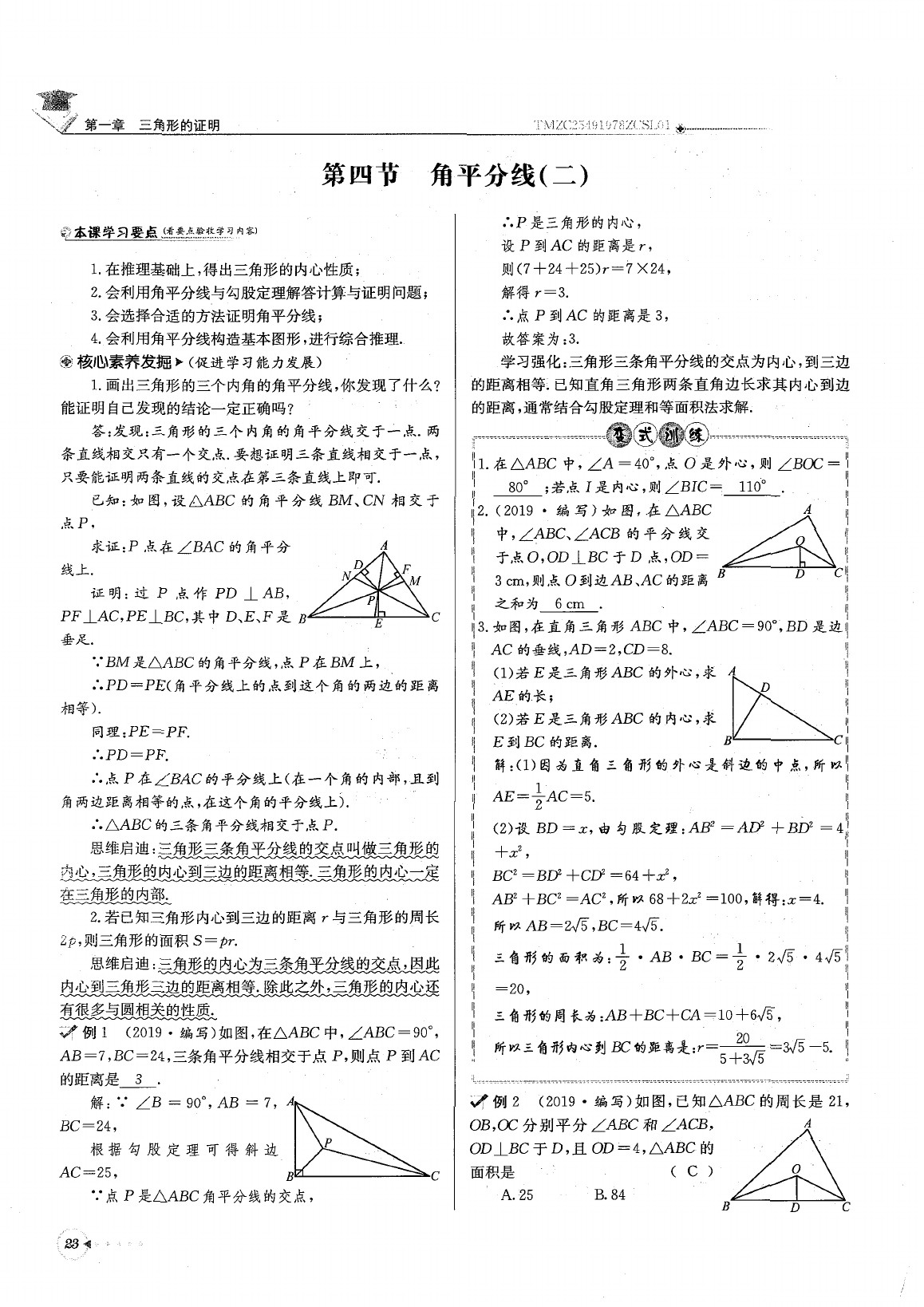 2020年每日核心导学八年级数学下册北师大版 参考答案第27页