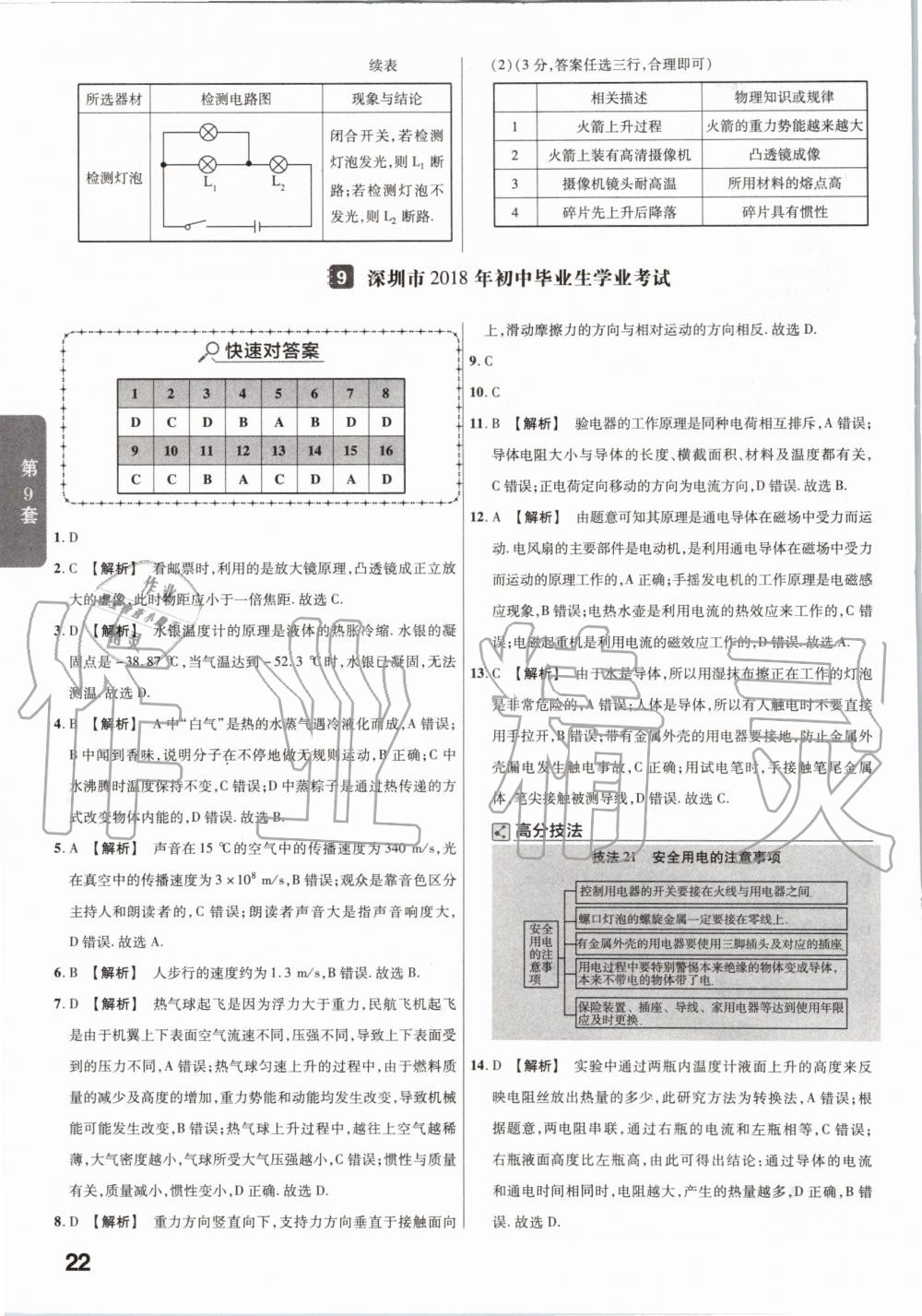 2020年金考卷广东中考45套汇编物理 第22页