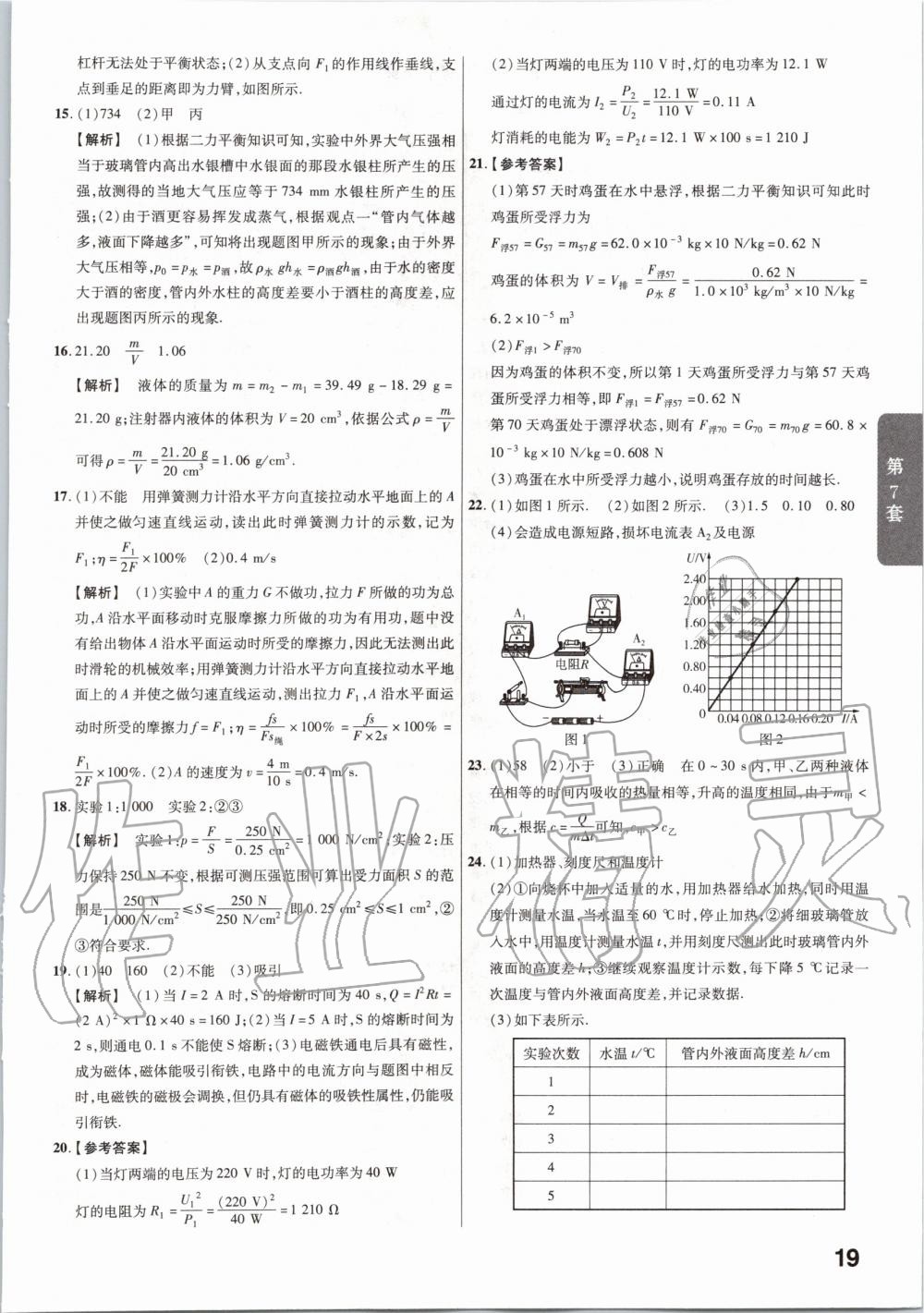 2020年金考卷广东中考45套汇编物理 第19页