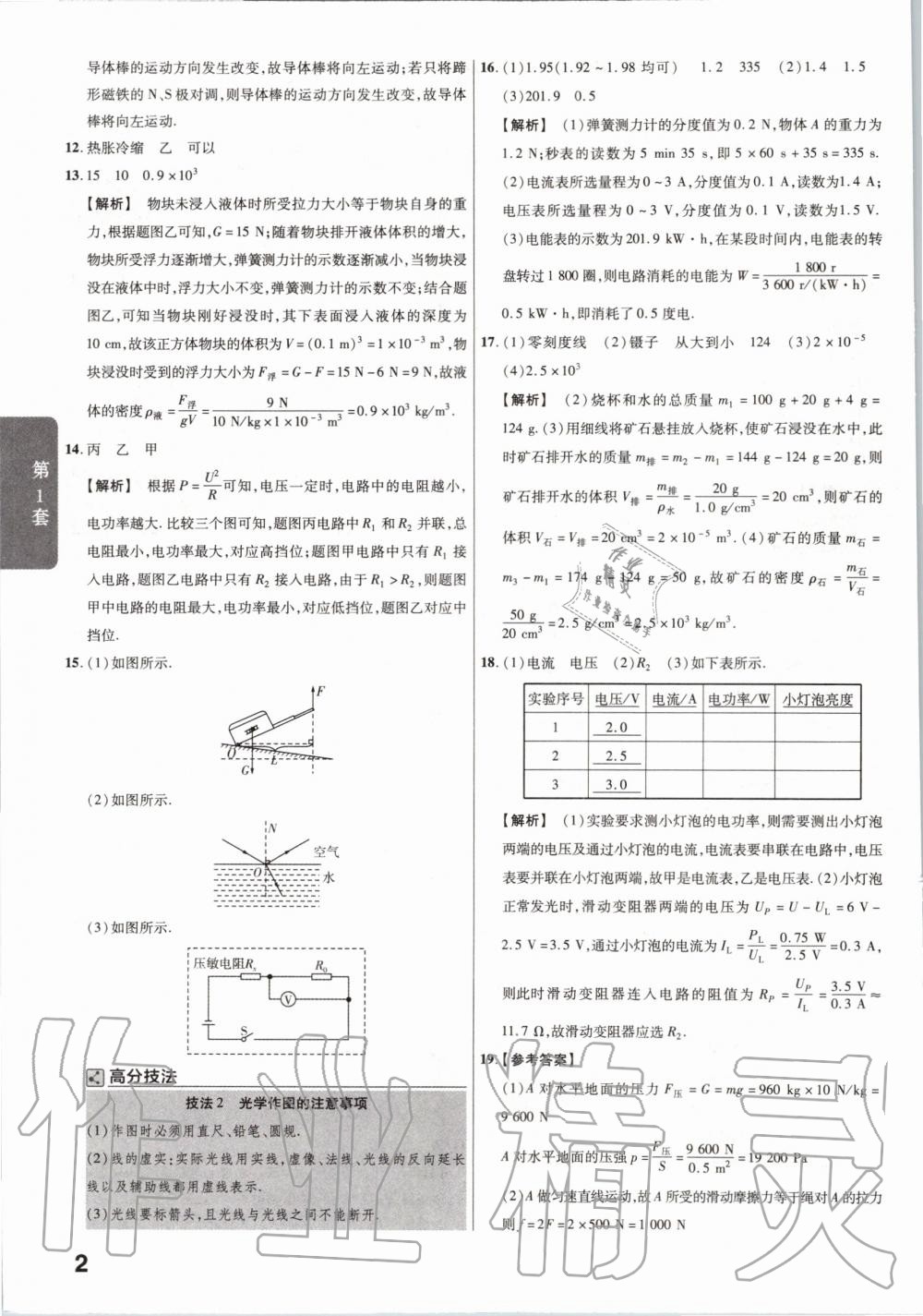 2020年金考卷广东中考45套汇编物理 第2页