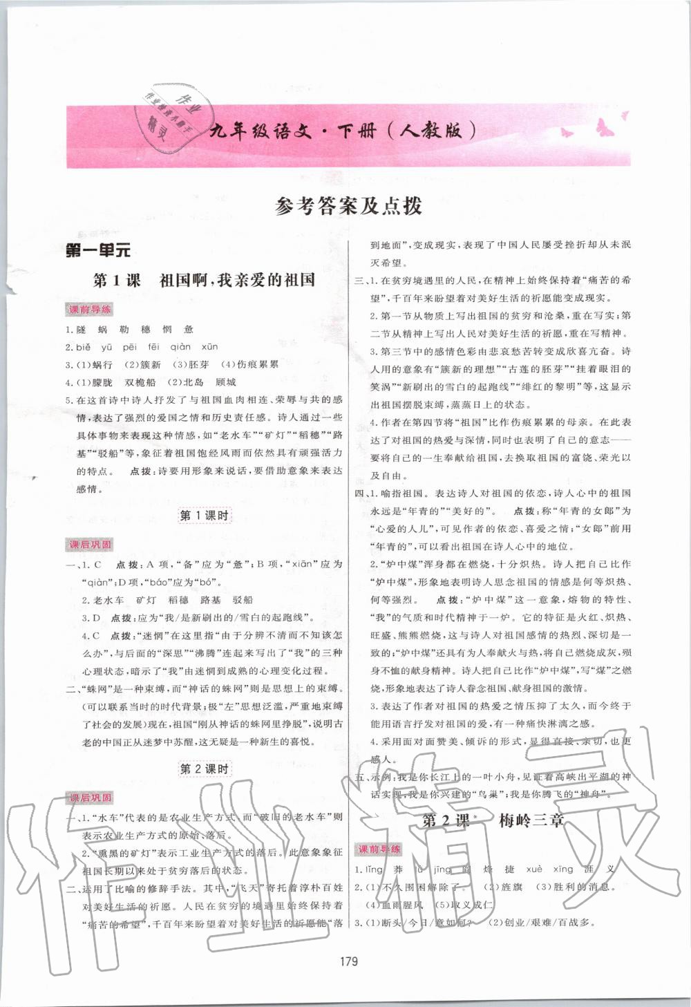 2020年三維數(shù)字課堂九年級(jí)語(yǔ)文下冊(cè)人教版 第1頁(yè)