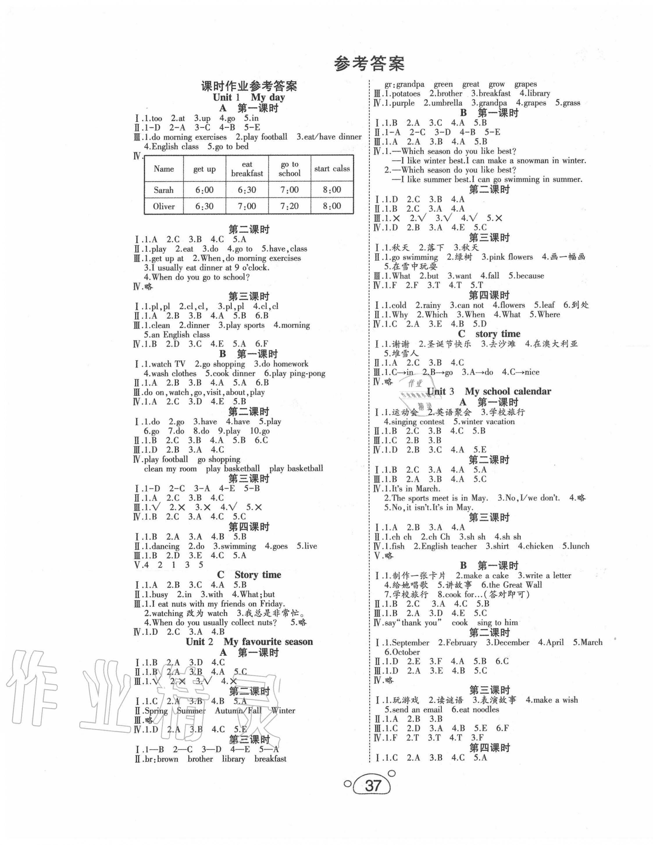 2020年小夫子全能检测五年级英语下册人教PEP版 第1页