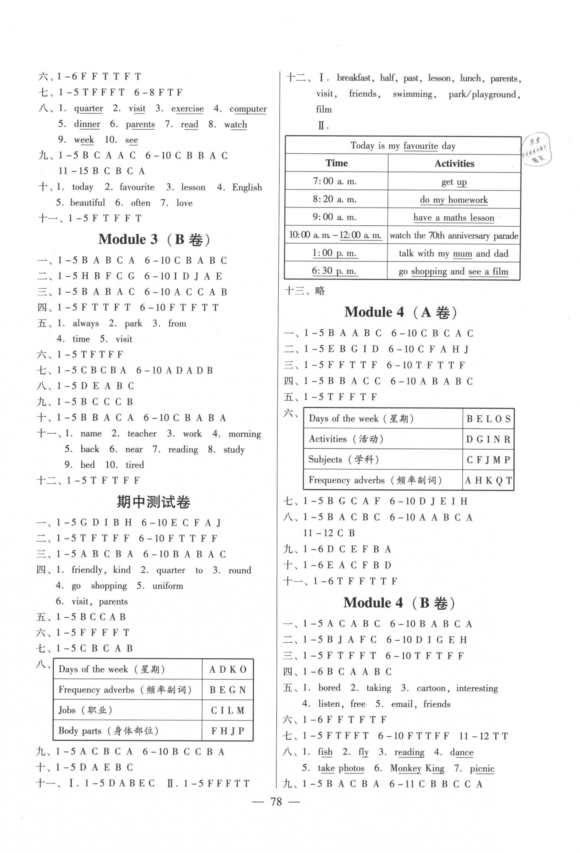 2020年小学英语测试AB卷四年级英语下册教科版广州专版 第2页