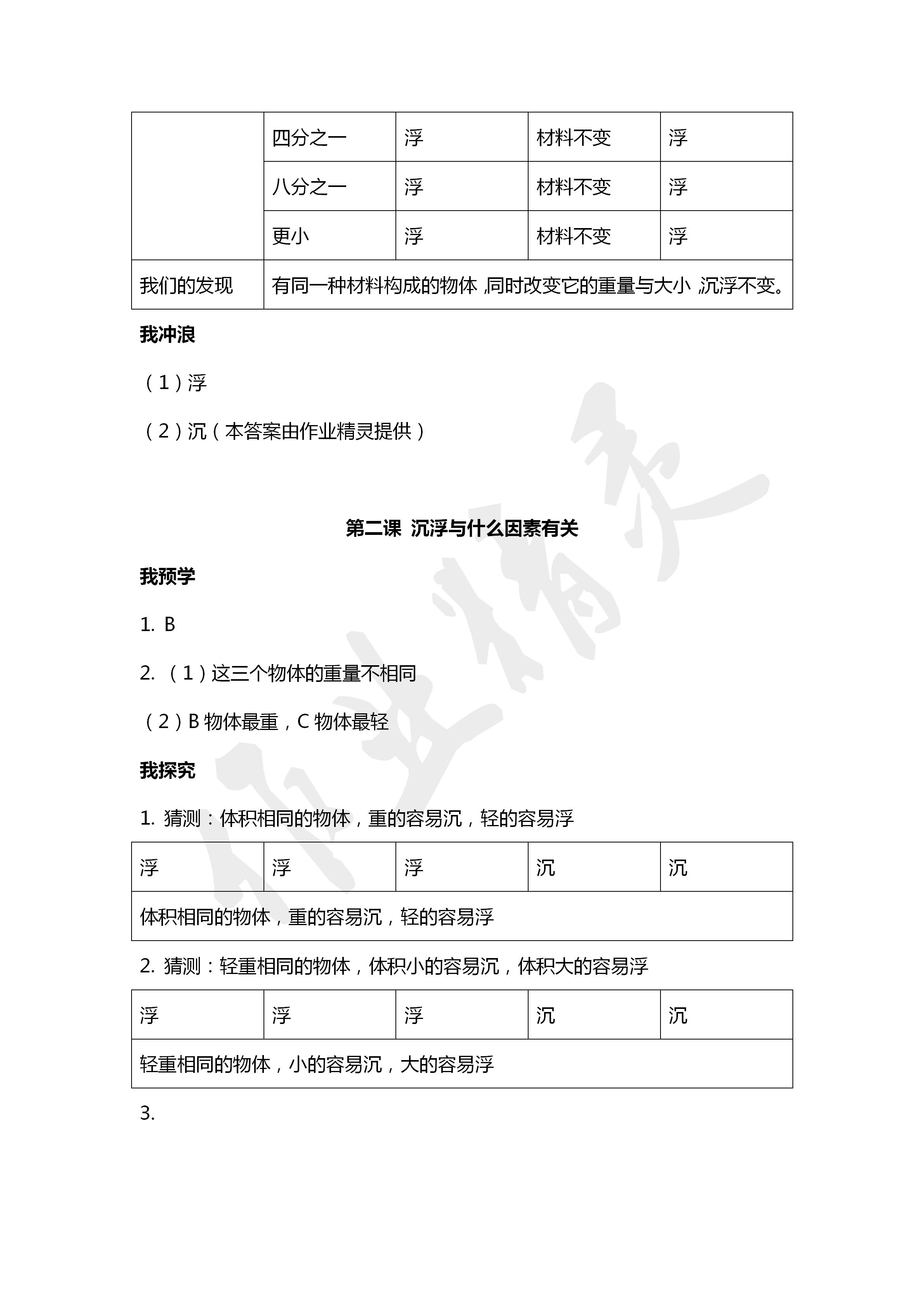 2020年導學新作業(yè)五年級科學下冊教科版 第2頁