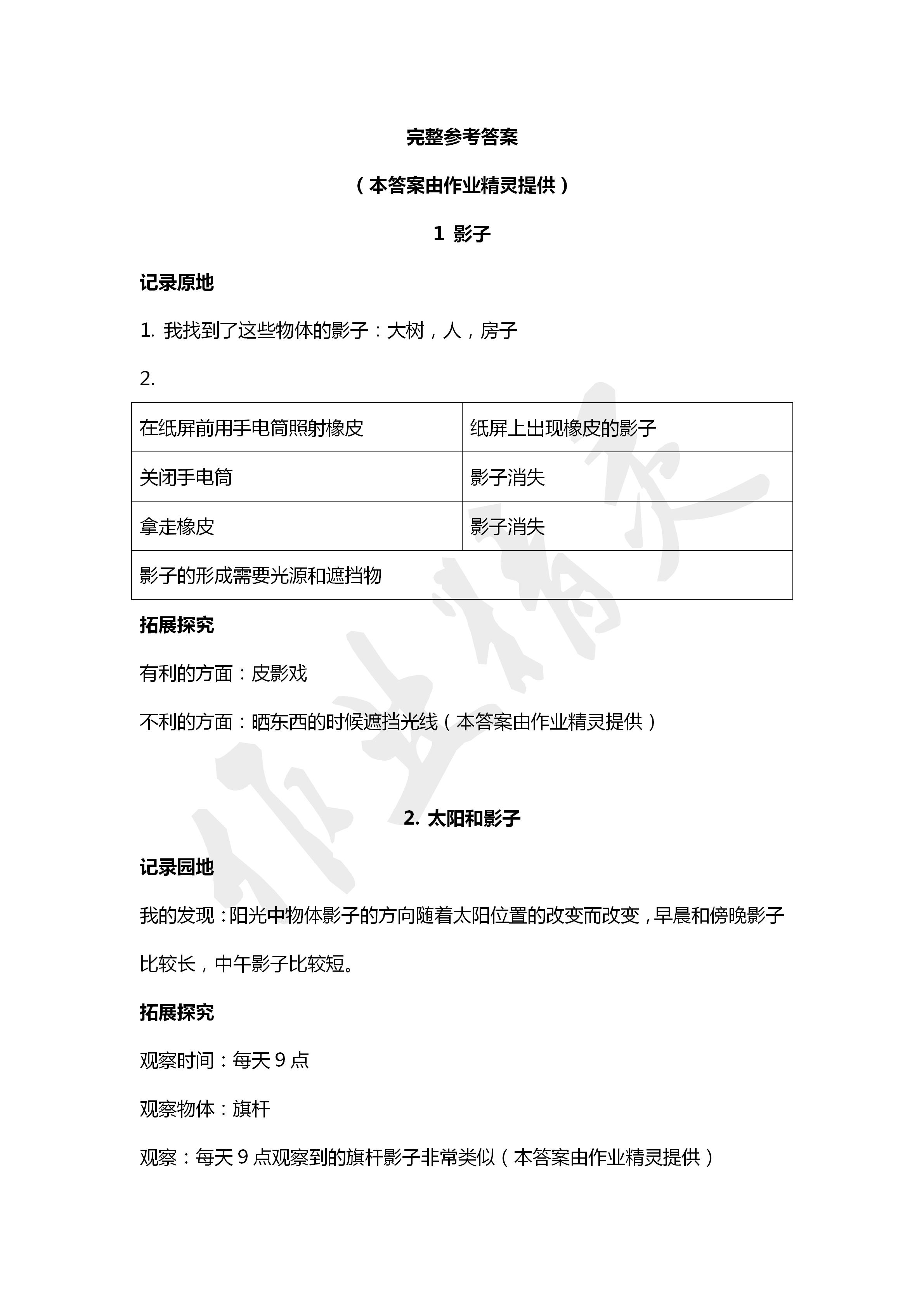 2020年學生活動手冊三年級科學下冊青島版青島出版社 第1頁