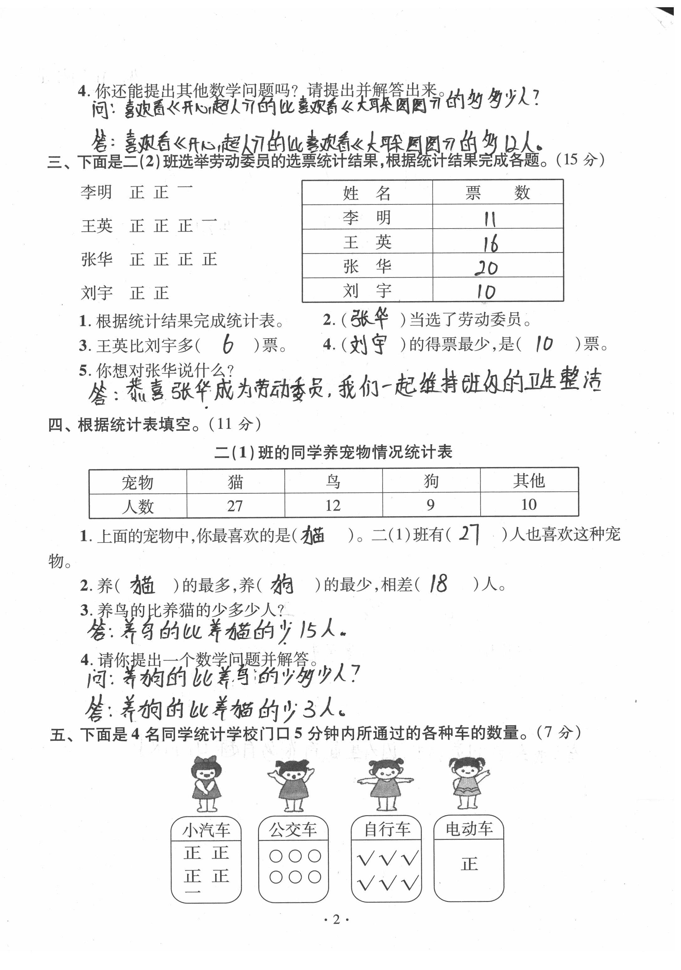 2020年單元自測試卷二年級數(shù)學(xué)下學(xué)期人教版 第2頁