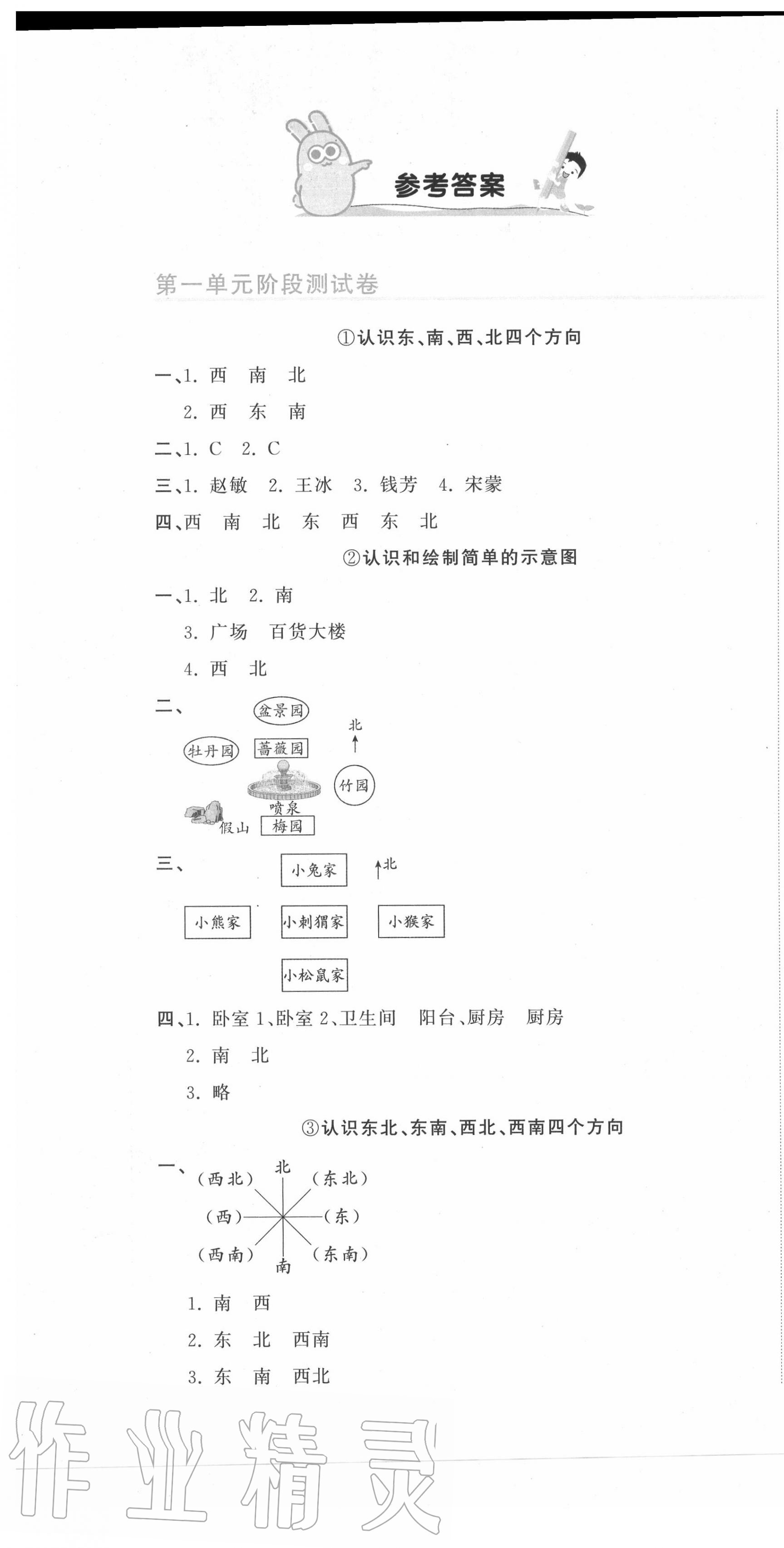 2020年新目标检测同步单元测试卷三年级数学下册人教版 第1页