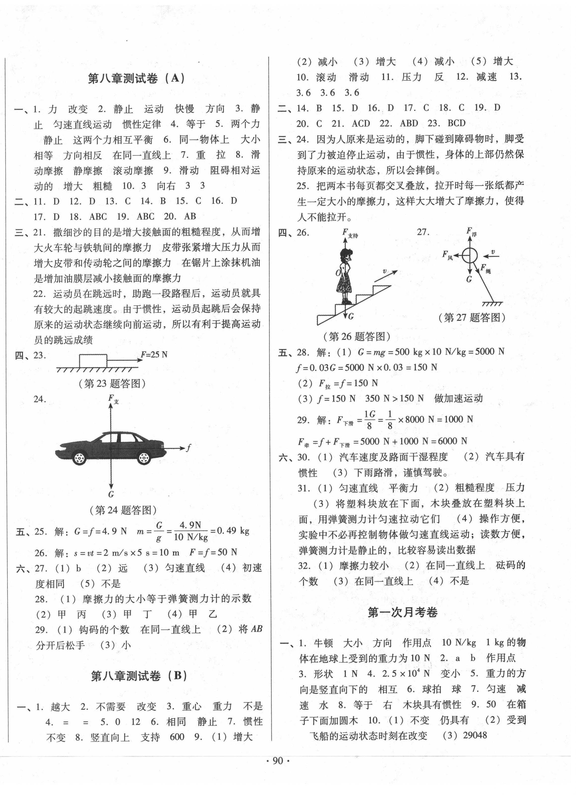 2020年學(xué)練考精品單元卷八年級(jí)物理人教版 第2頁(yè)