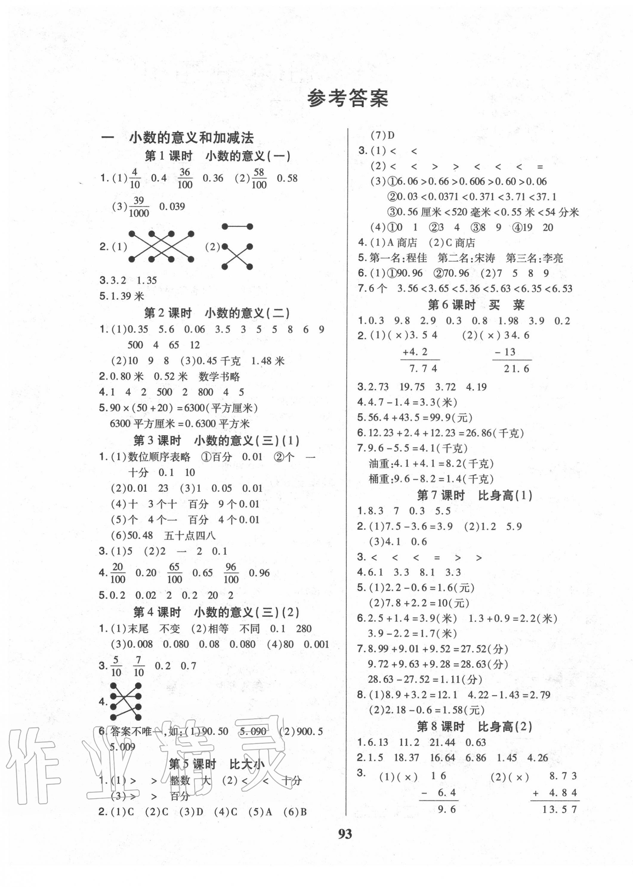 2020年红领巾乐园四年级数学下册北师大版B版 第1页