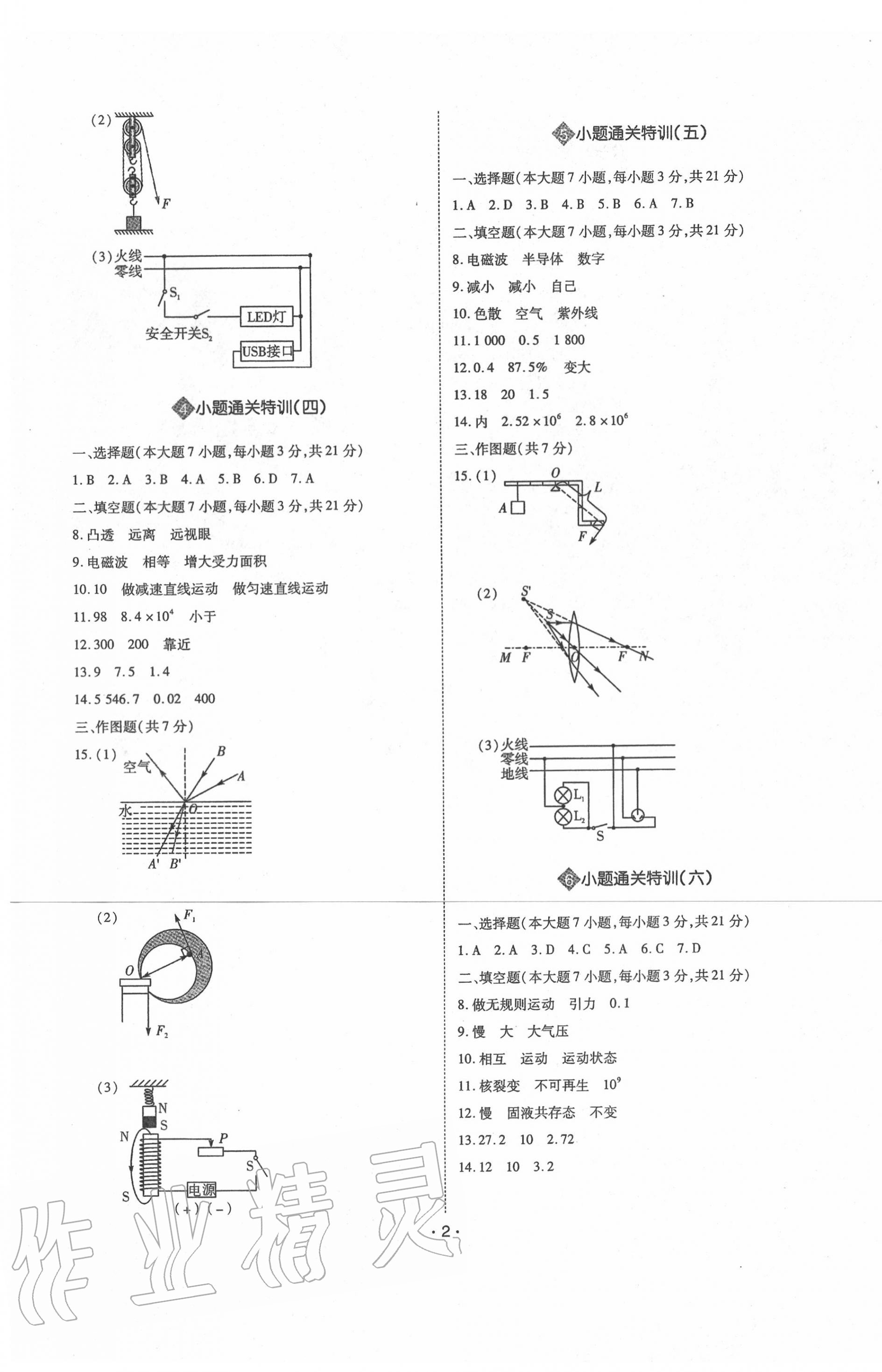 2020年廣東中考大考卷物理 第2頁