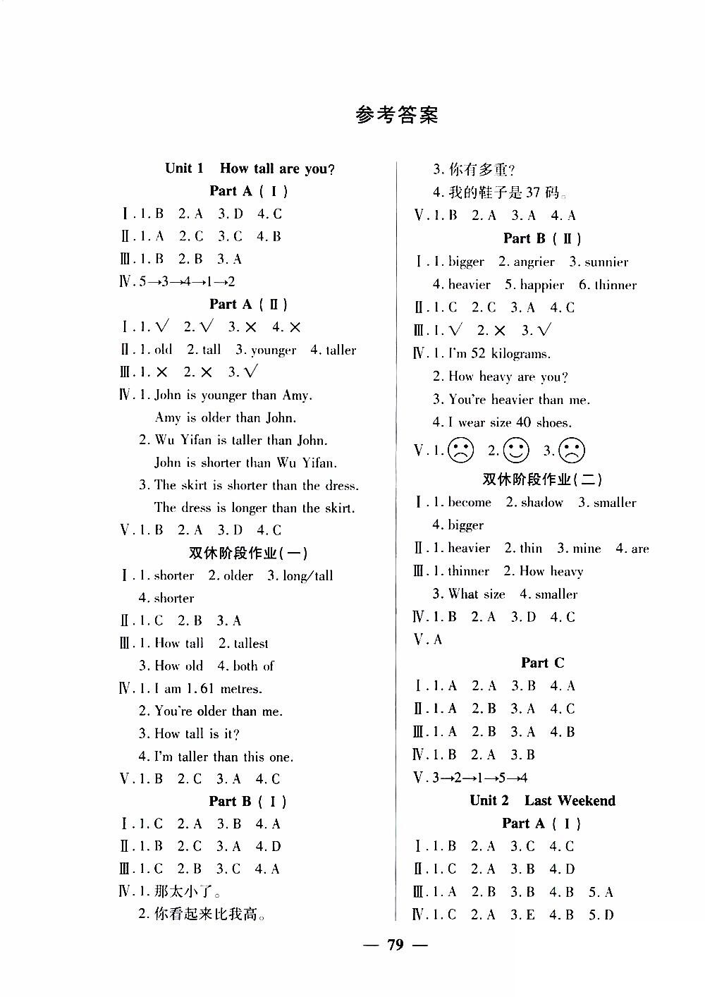 2020年夺冠新课堂随堂练测六年级英语下册人教版 参考答案第1页