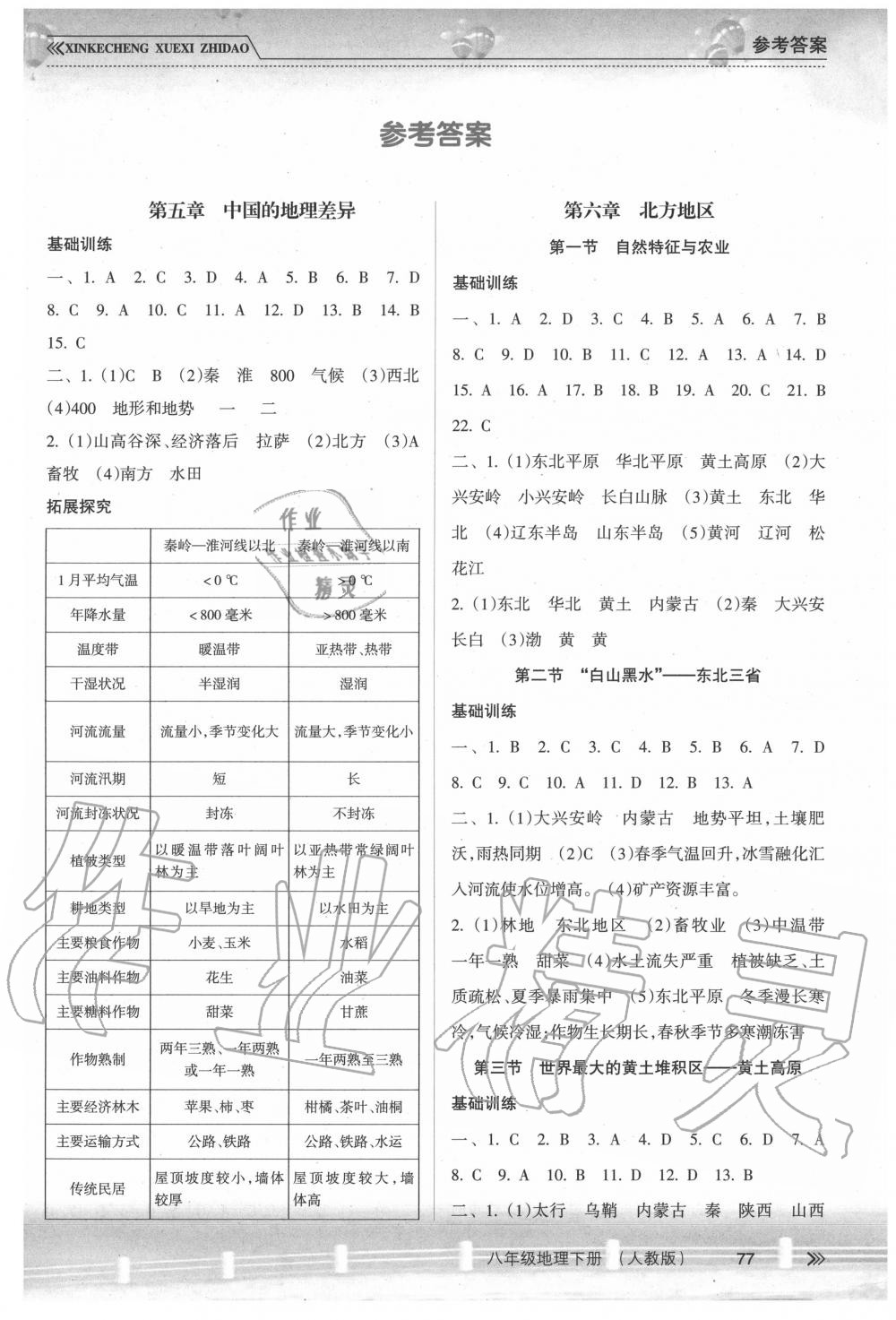 2020年新課程學(xué)習(xí)指導(dǎo)八年級(jí)地理下冊(cè)人教版南方出版社 第1頁(yè)