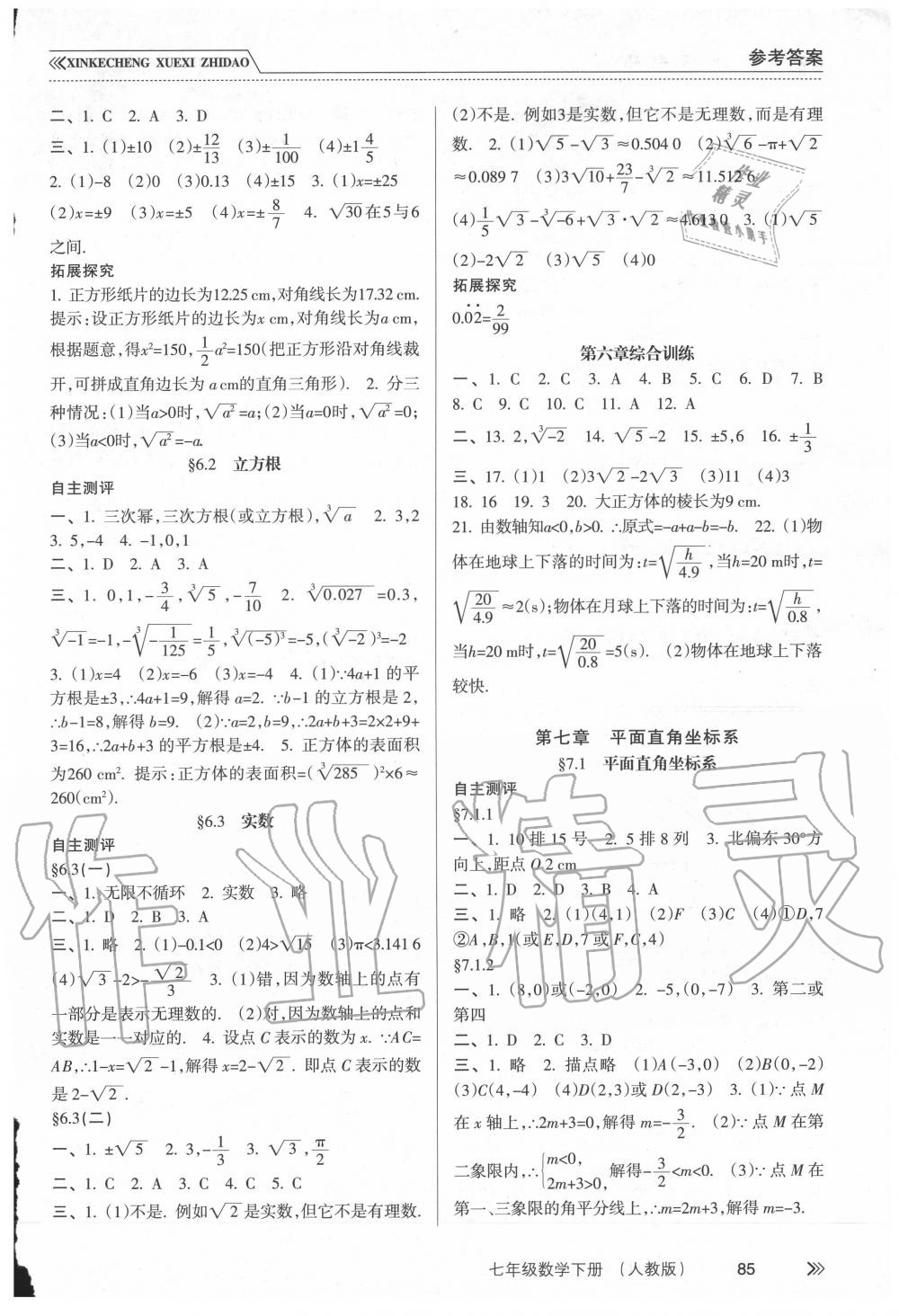 2020年新课程学习指导七年级数学下册人教版南方出版社 第3页