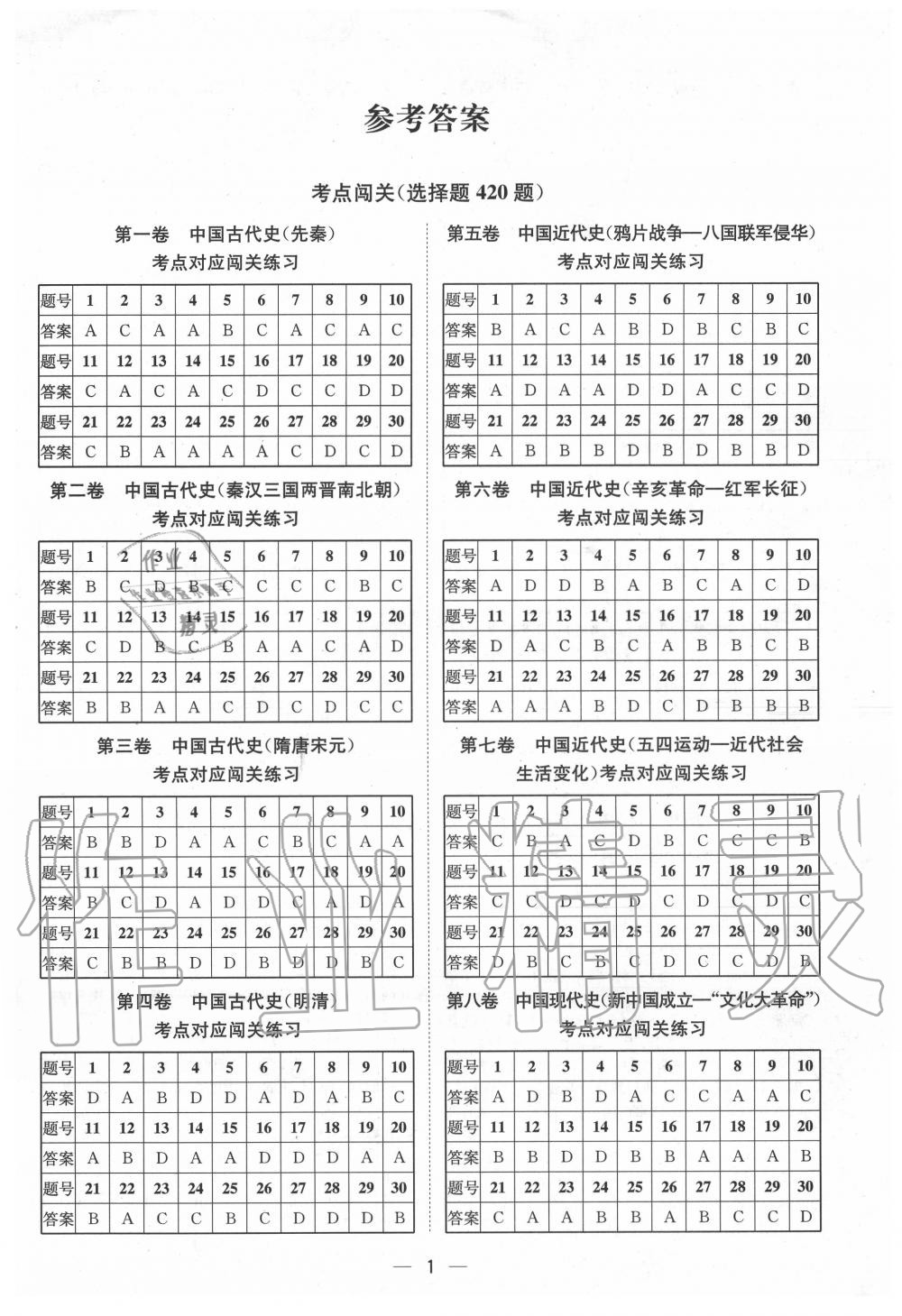 2020年一本到位歷史深圳專版 第1頁