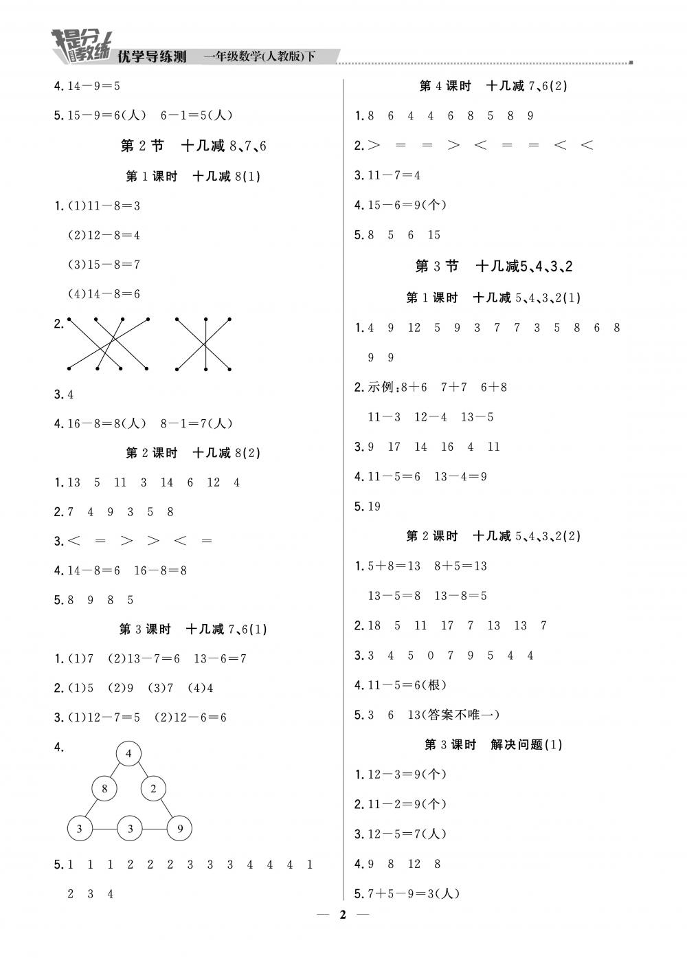 20春提分教練.優(yōu)學(xué)導(dǎo)練測(cè)1年級(jí)數(shù)學(xué)-人教版（下） 第2頁(yè)