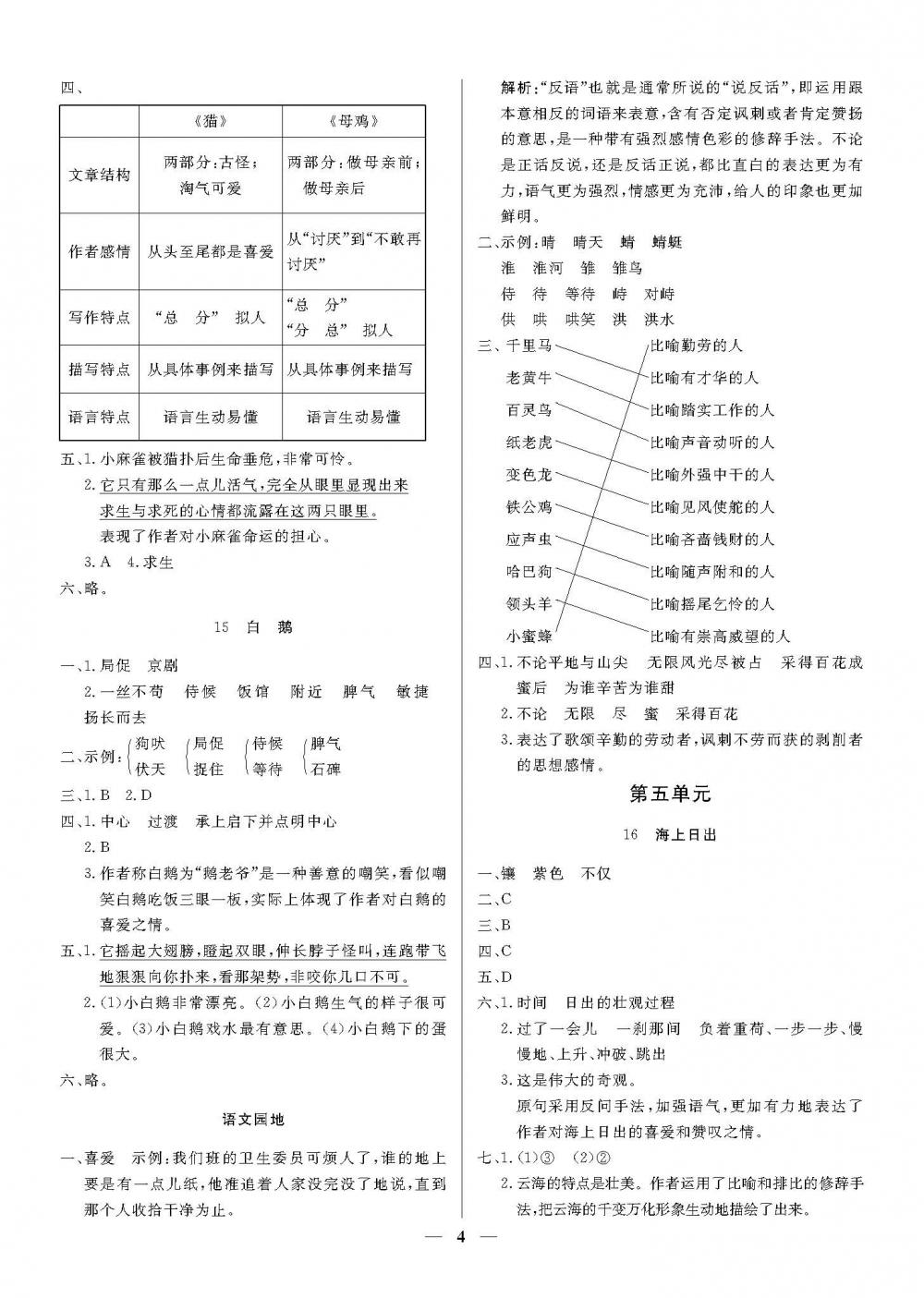 2020年培優(yōu)A計劃四年級語文下冊人教版 第4頁
